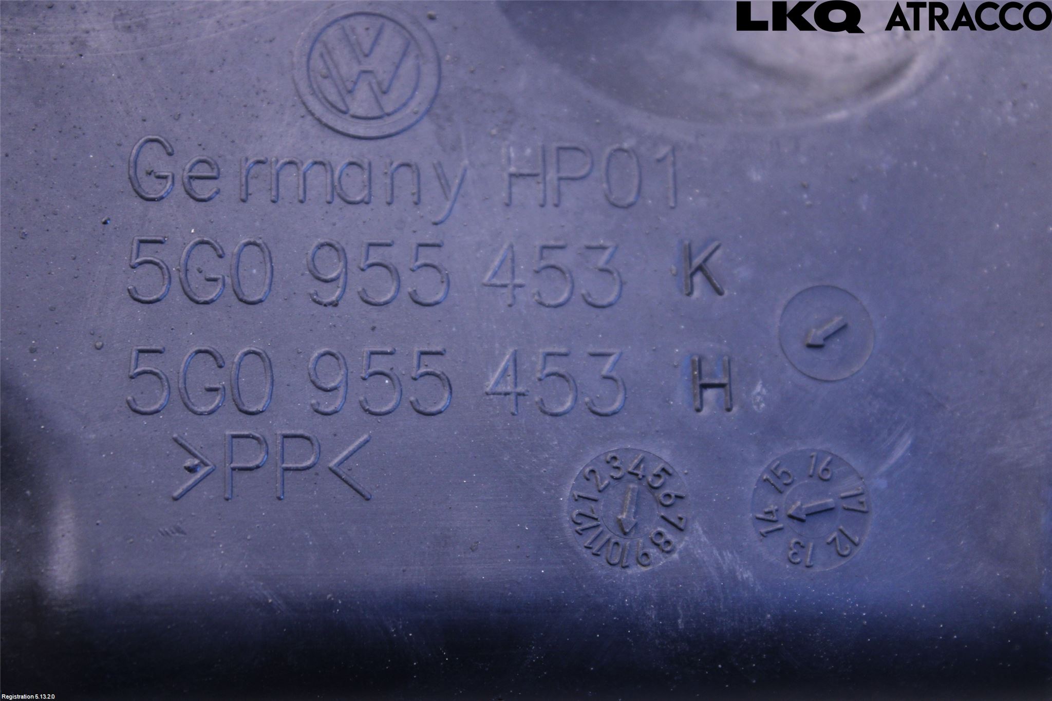 Volkswagen VW GOLF / E-GOLF VII 13-20 Spylerbeholder Frontrute-Lykte