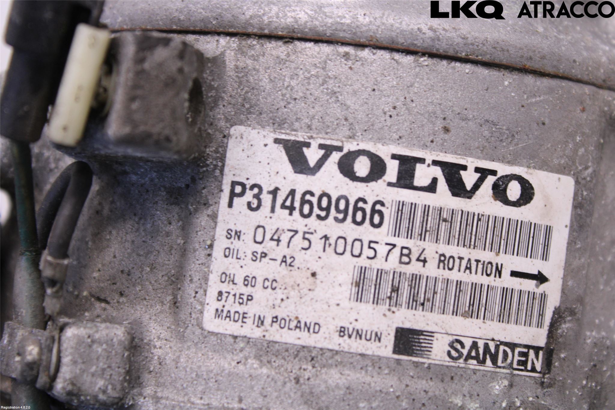 Volvo V40 CROSS COUNTRY 13-19 Varme Ac Kompressor