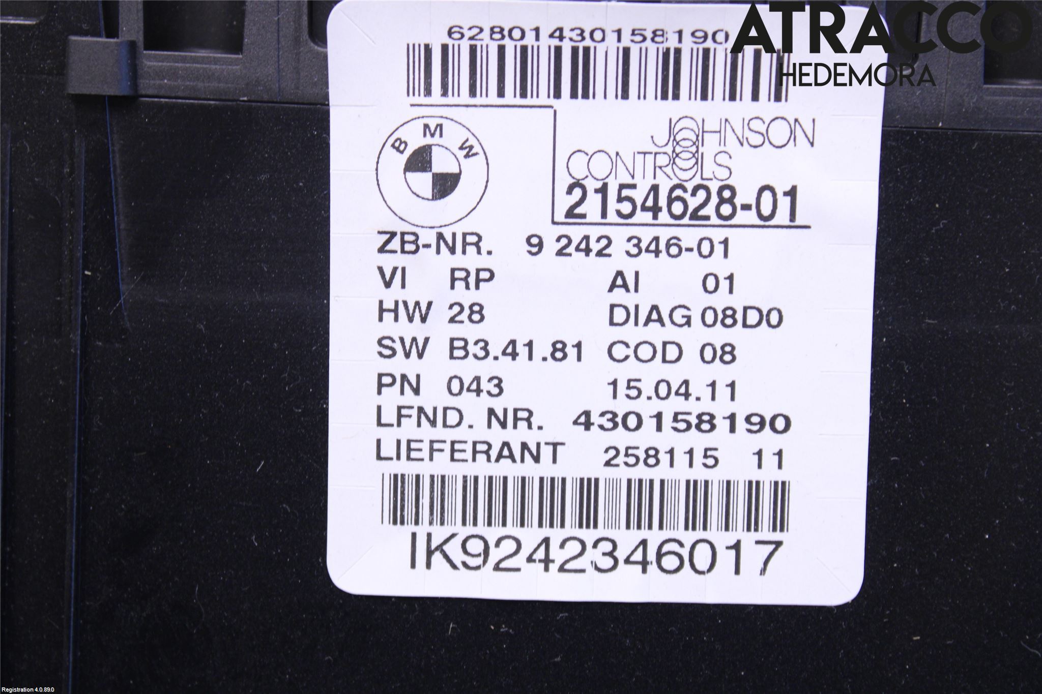 BMW X1 E84 10-15 Instr Kombinert