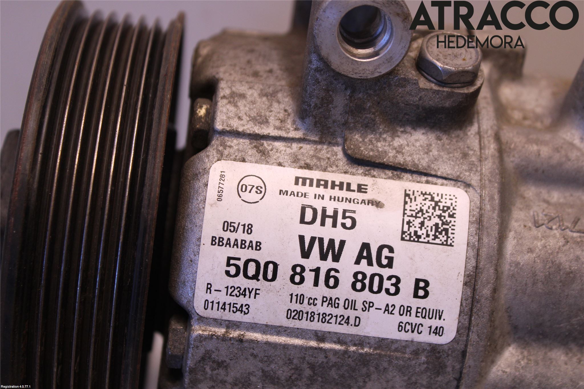 Volkswagen VW GOLF / E-GOLF VII 13-20 Varme Ac Kompressor