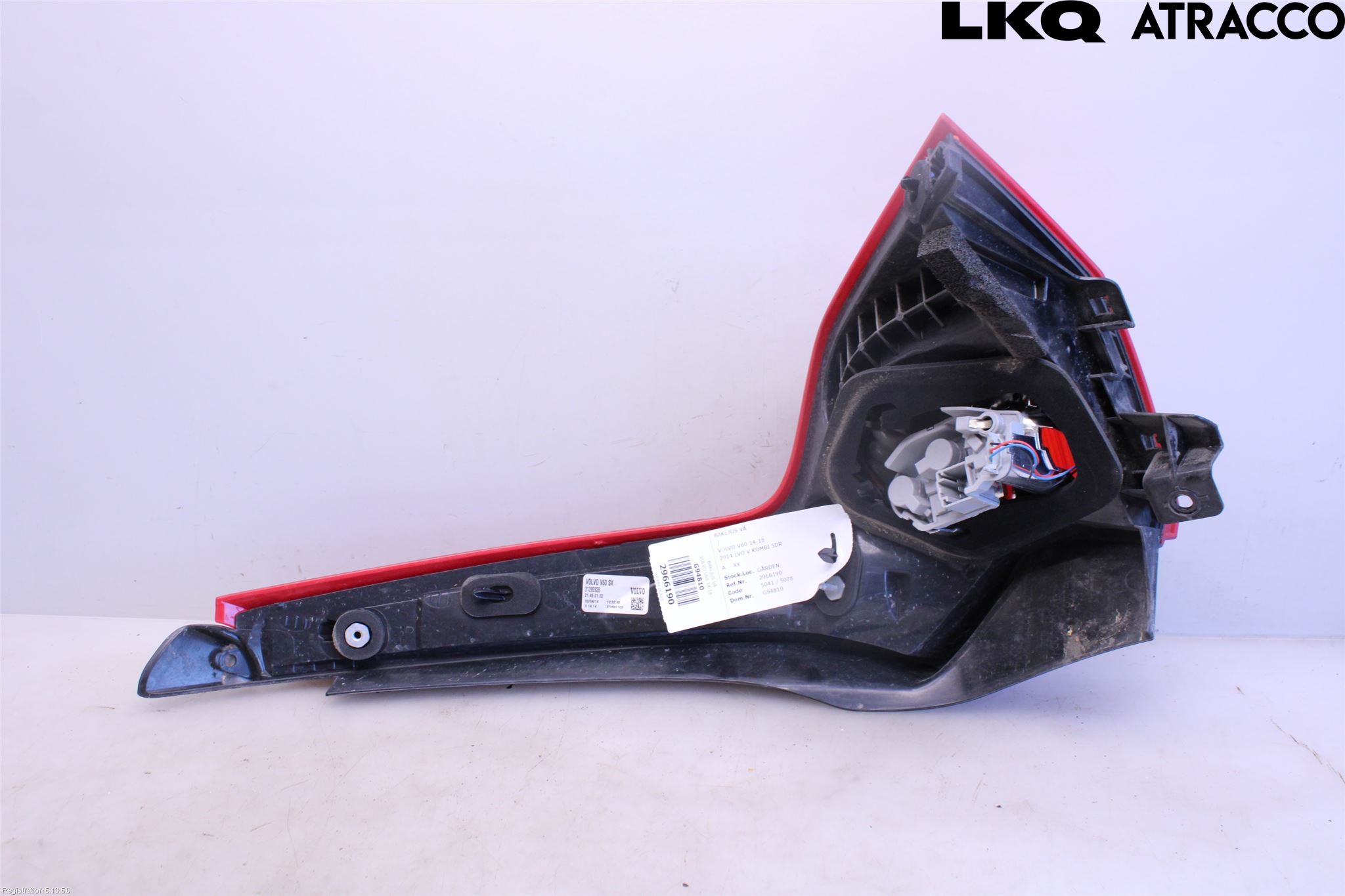 Volvo V60 14-18 Baklykt Venstre