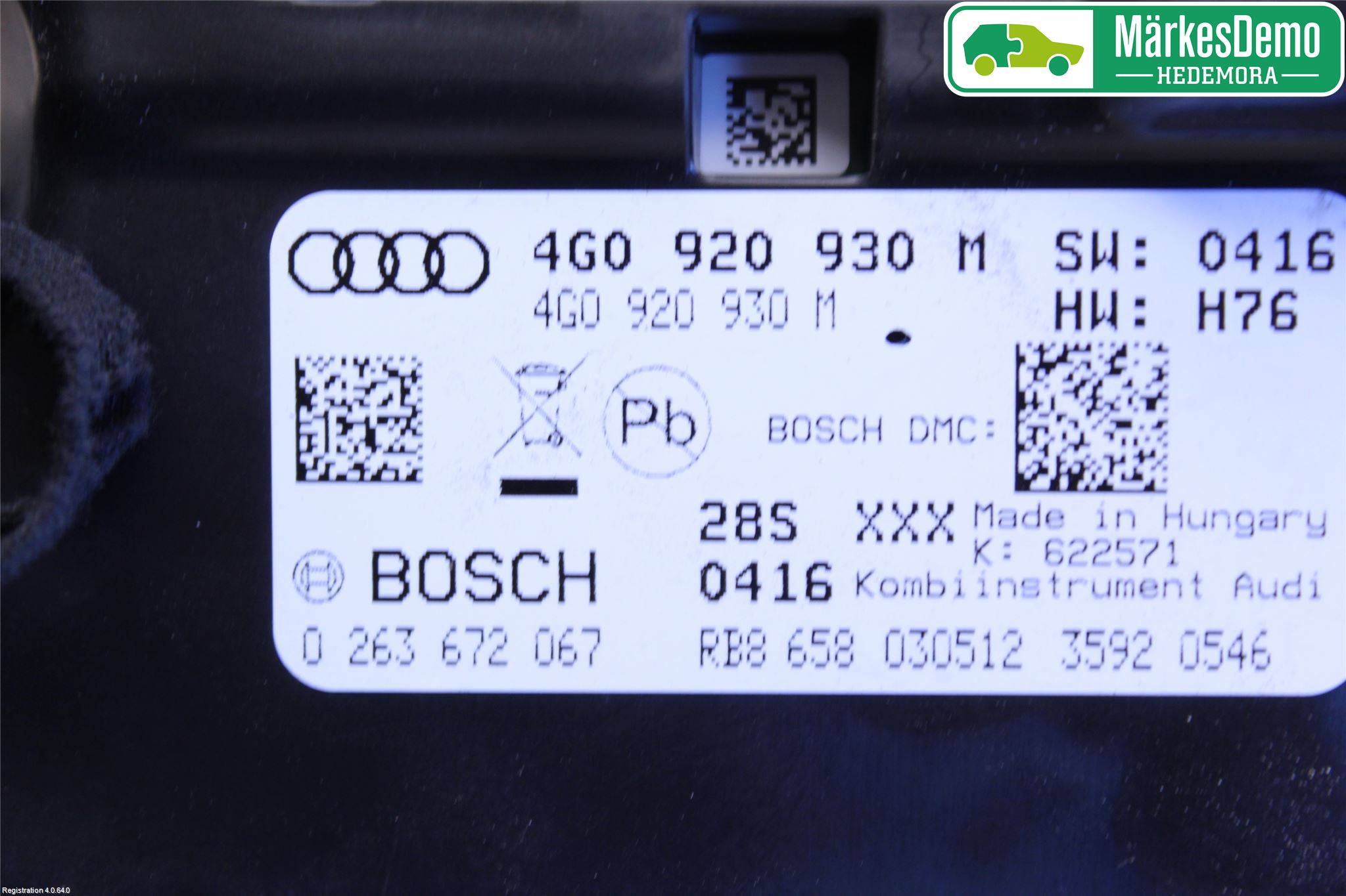 Audi A6/S6 4G 11-18 Instr Kombinert