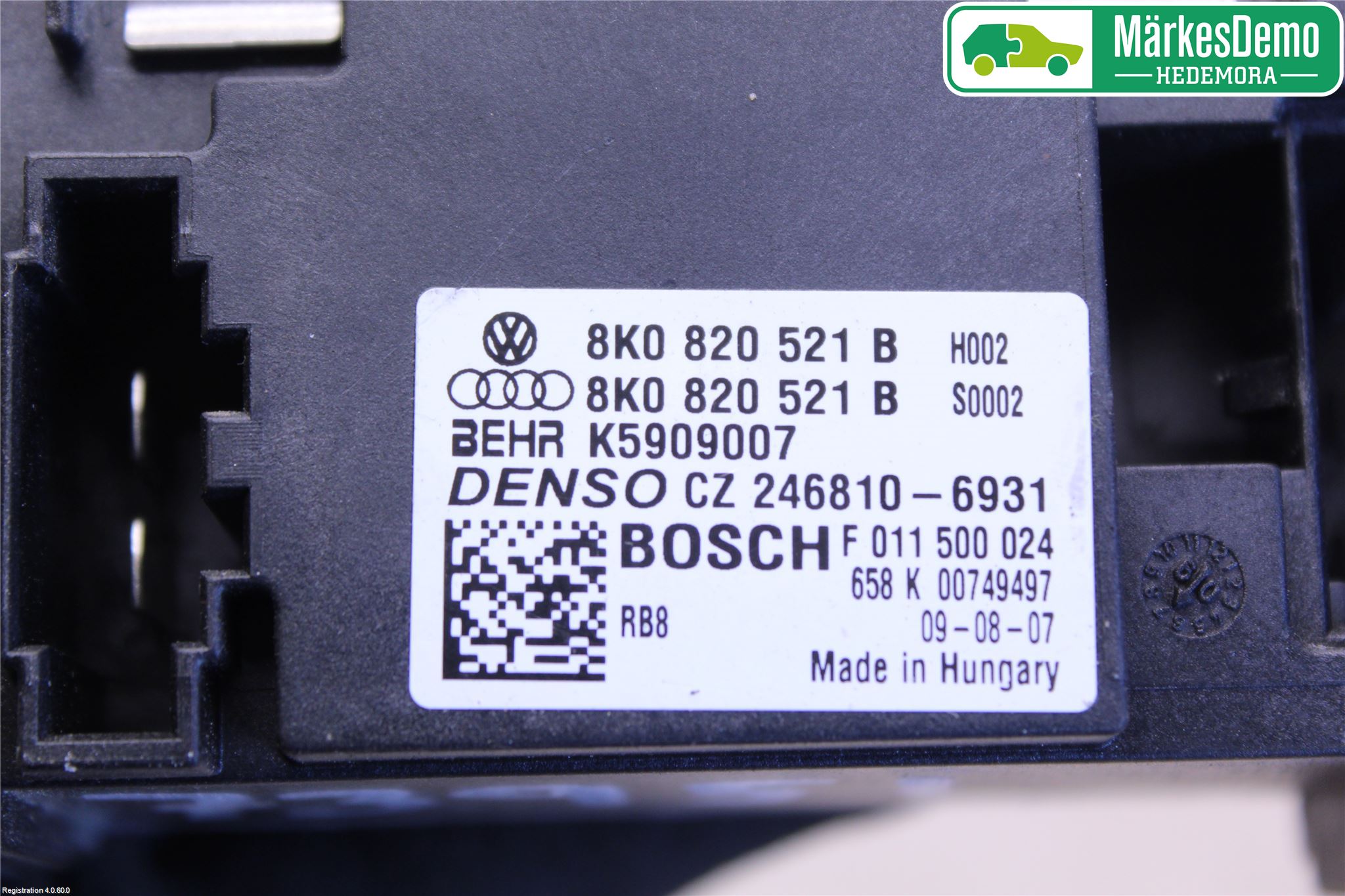 Audi A4/S4 08-11 Varmeapparat Viftemotstand