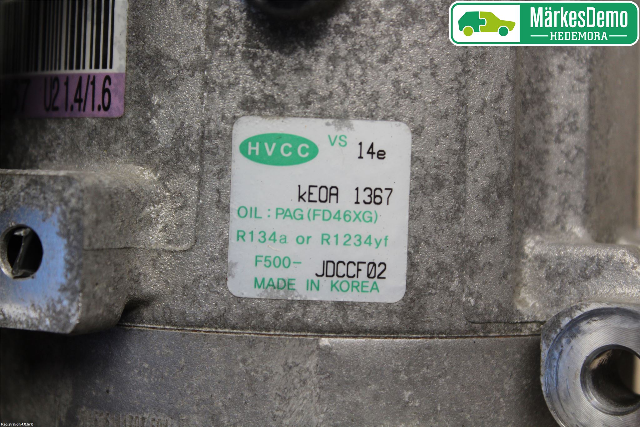Kia CEED 12-18 Varme Ac Kompressor