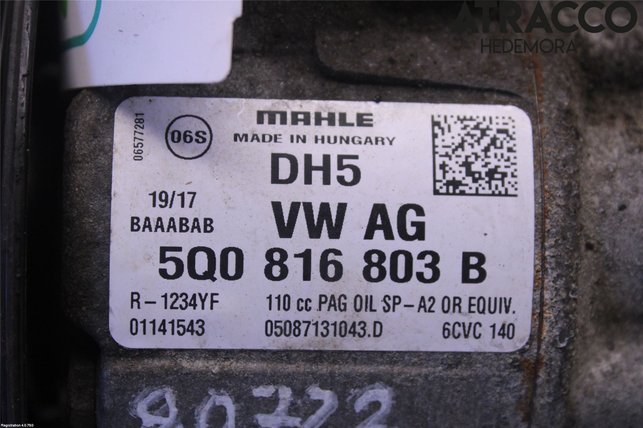 Skoda RAPID Varme Ac Kompressor