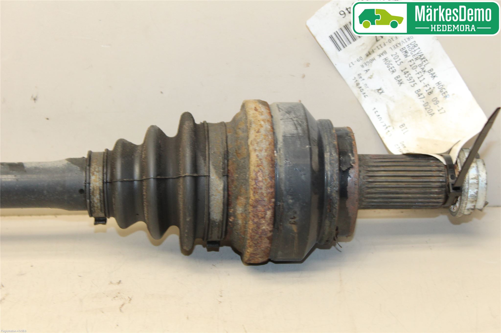 BMW 5 F10/F11/F18 09-17 Drivaksel Bak Kompl Høyre