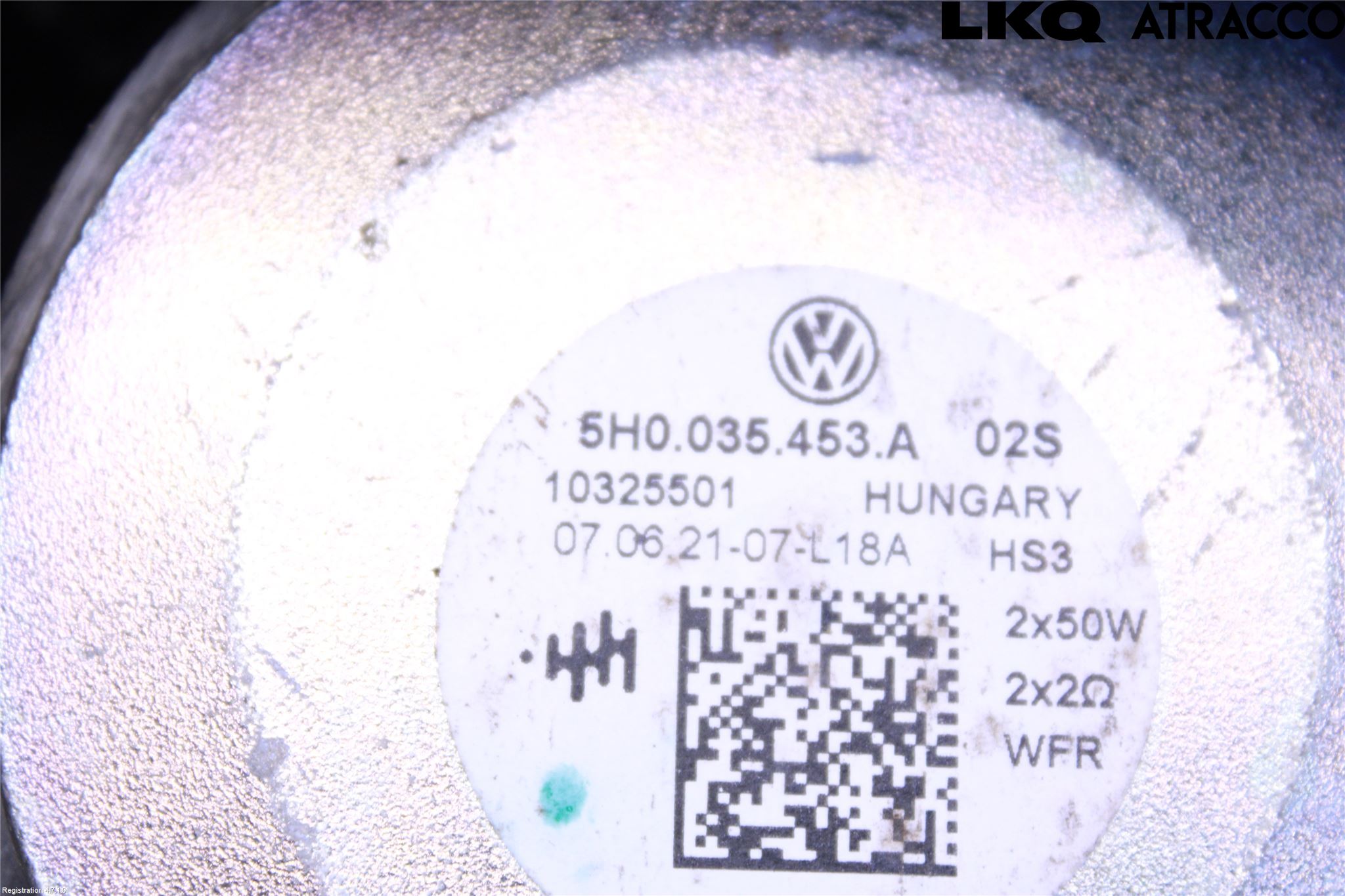 Volkswagen VW GOLF / E-GOLF VIII 20- Innr Høyttaler