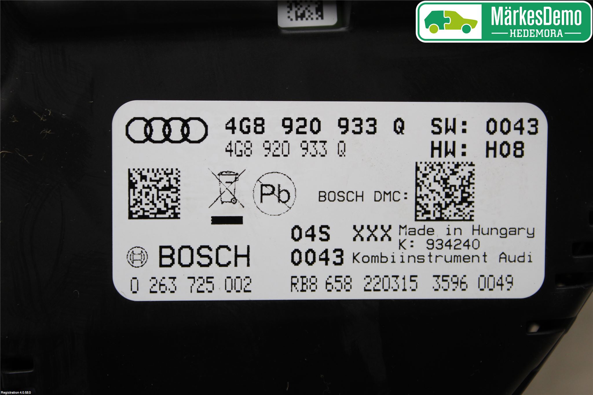 Audi A6/S6 4G 11-18 Instr Kombinert