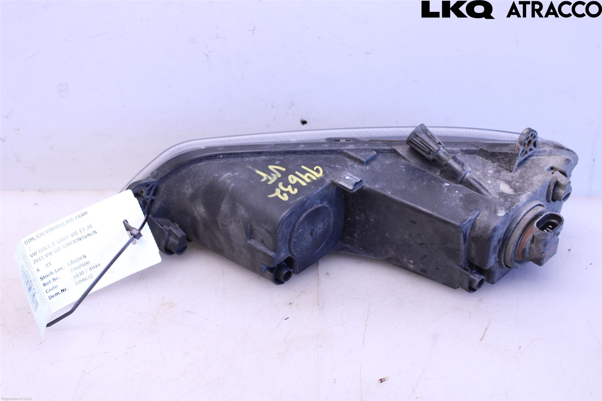 Volkswagen VW GOLF / E-GOLF VII 13-20 Frontlykt-Kurve-Tåkelys