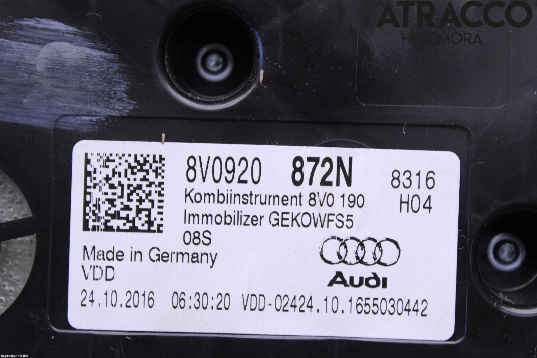 Audi A3/S3 8V 13-20 Instr Kombinert