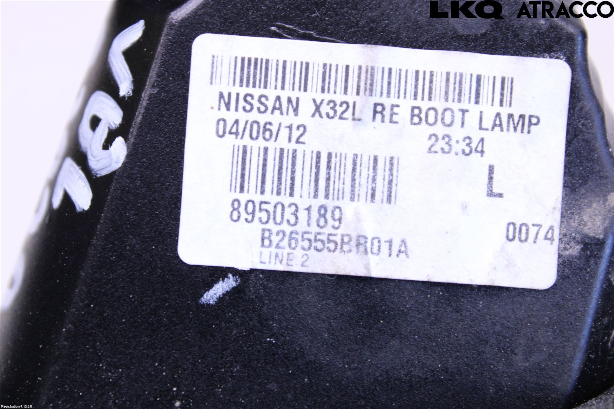 Nissan QASHQAI+2  10-14 Baklykt Venstre  På Luke(Indre