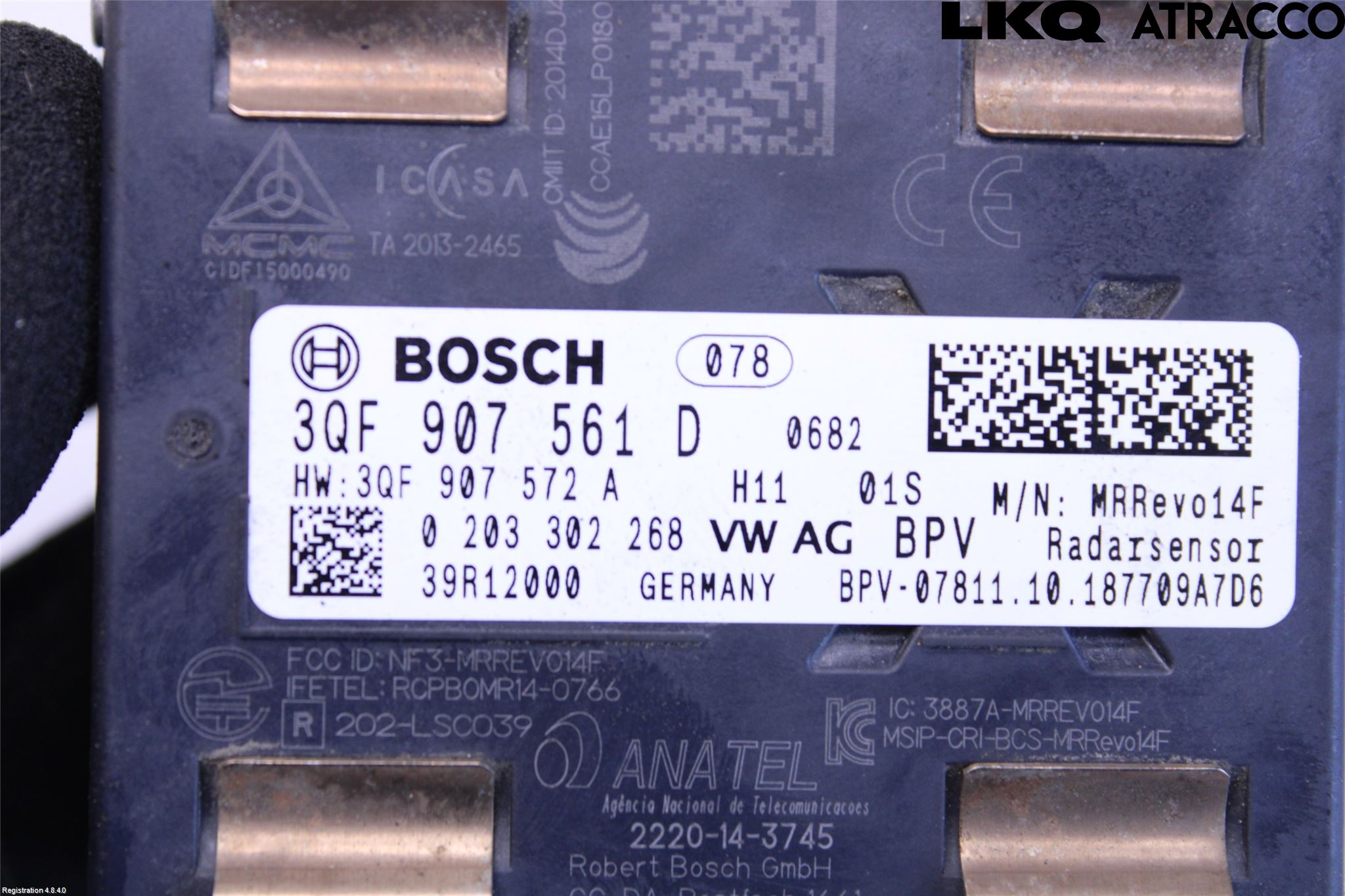 Volkswagen VW GOLF / E-GOLF VII 13-20 Sensor Fartsbegrensning
