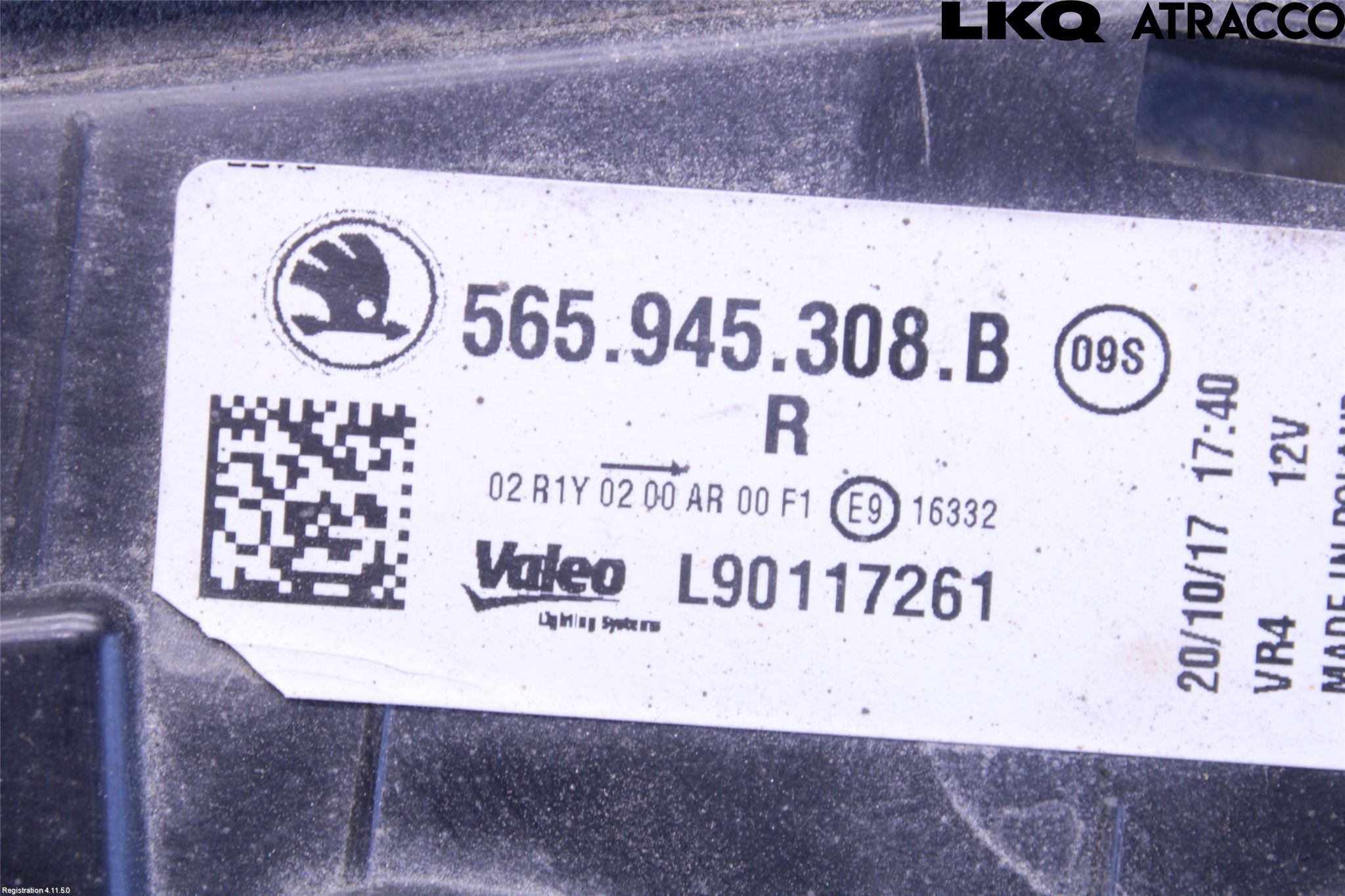 Skoda KODIAQ 17-24 Baklykt Høyre  På Luke(Indre)
