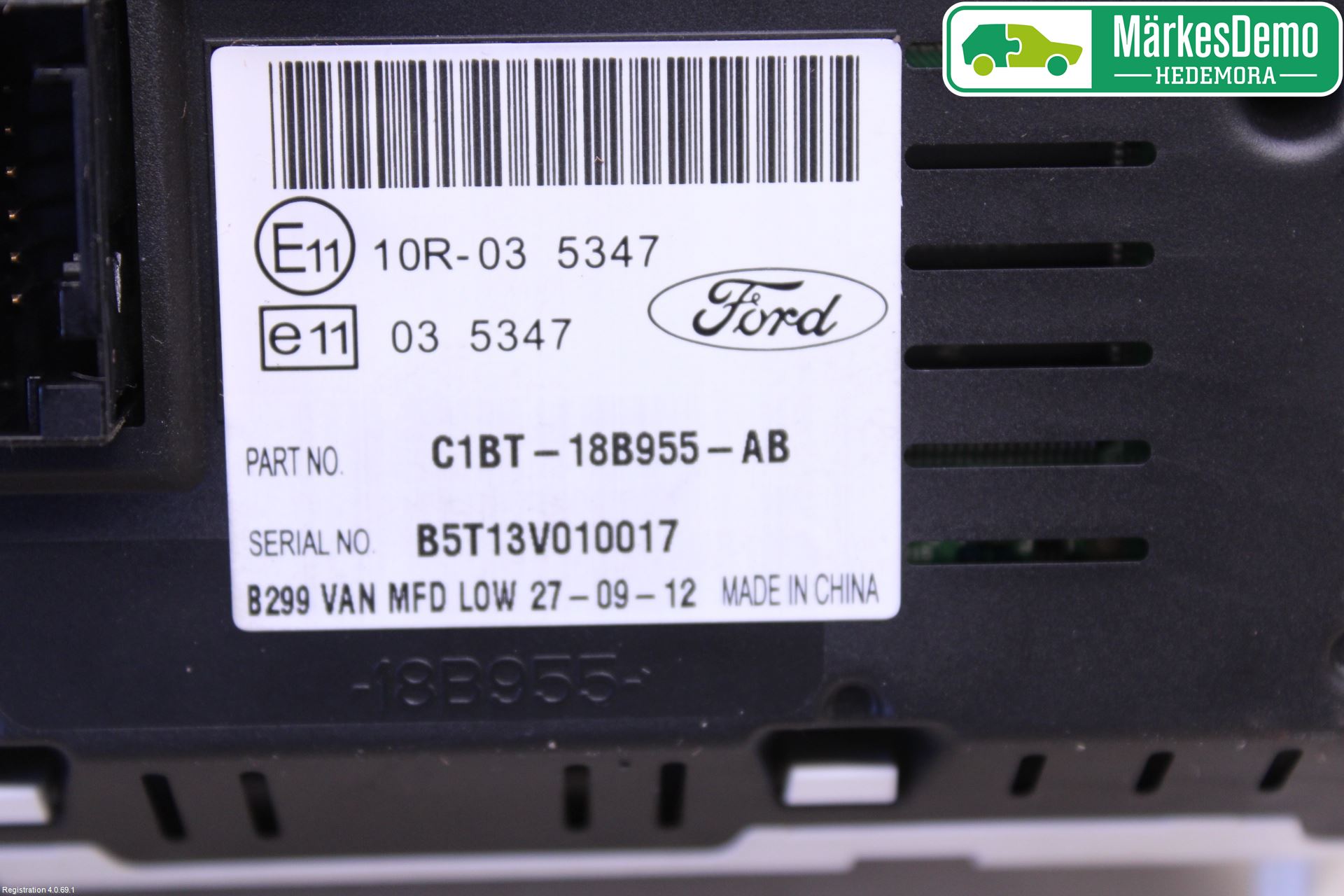 Ford FIESTA 13-17 Instr Varselys - Display