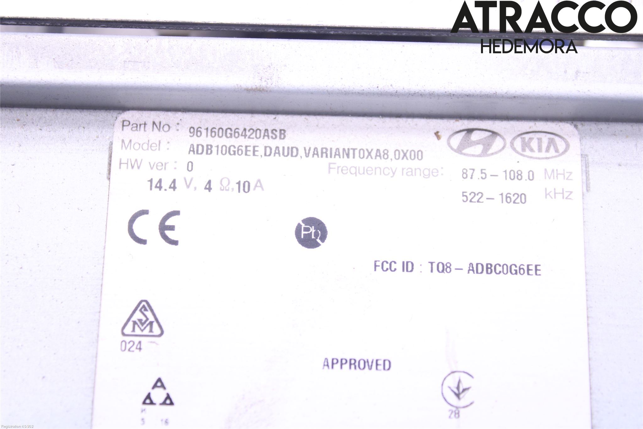 Kia PICANTO 17- Stereo Radio Med Cd