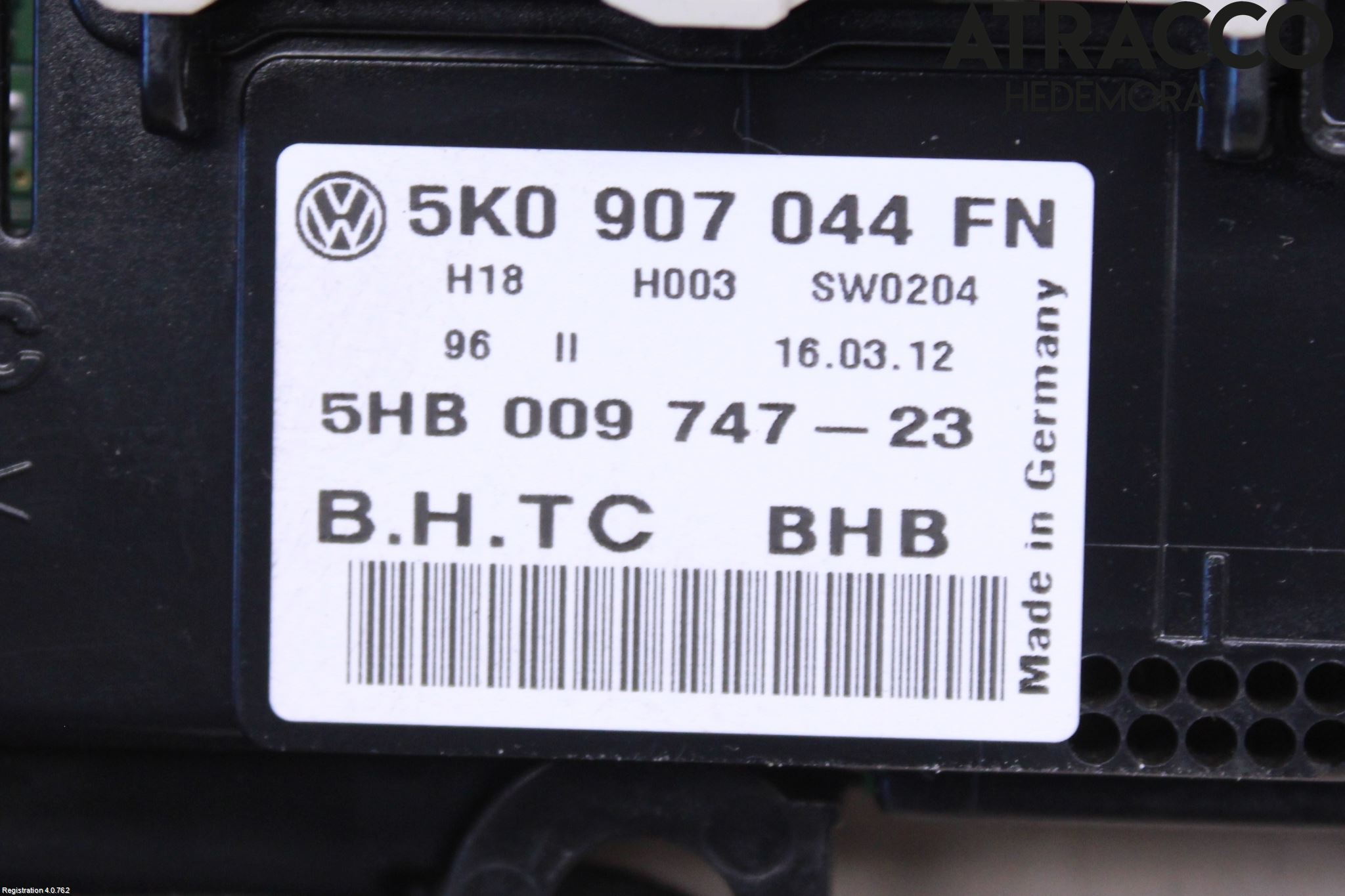 Volkswagen VW SHARAN 11- Varme Ac Betjening-Display
