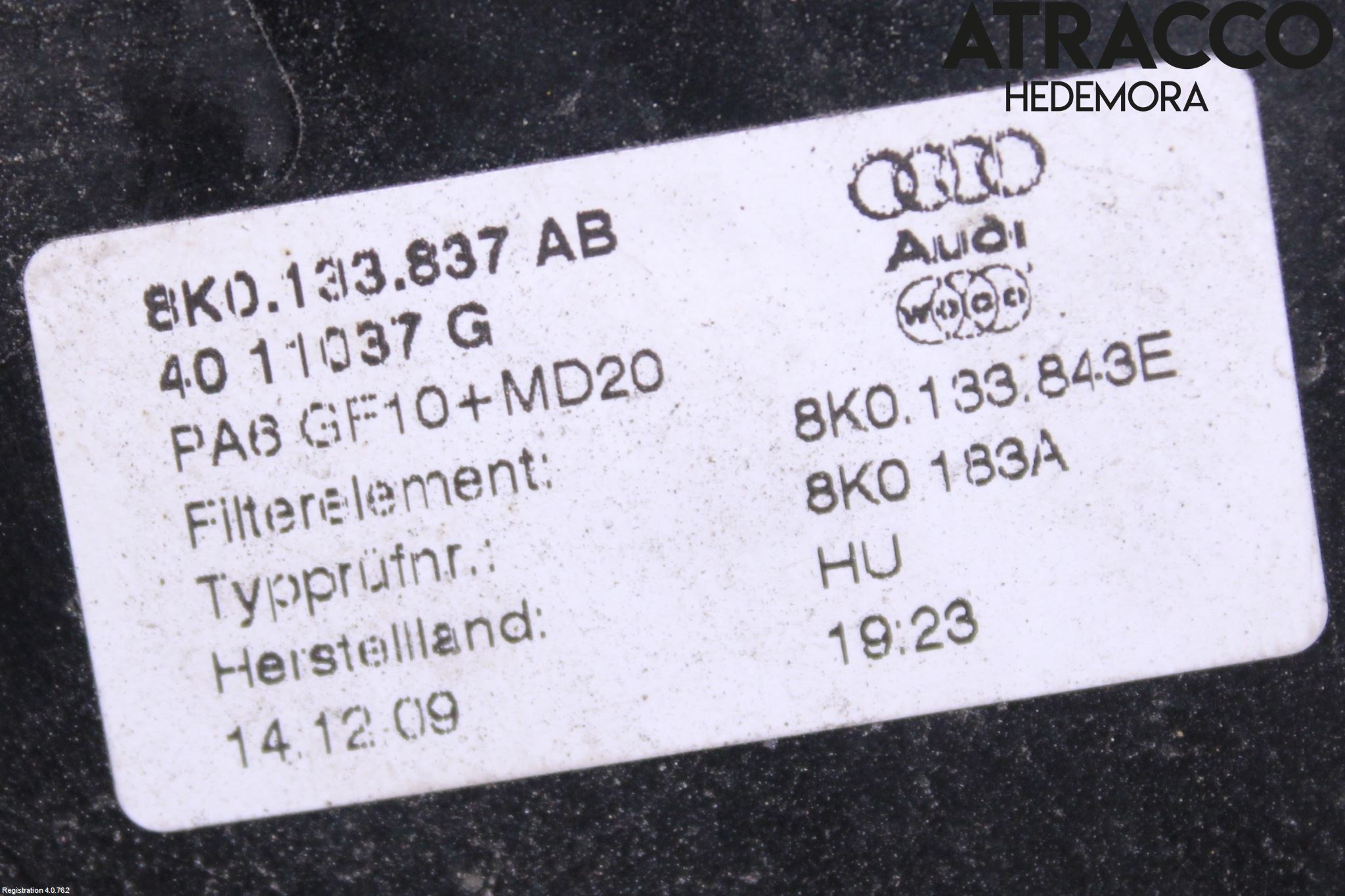 Audi A5 07-16 Luftfilter Boks