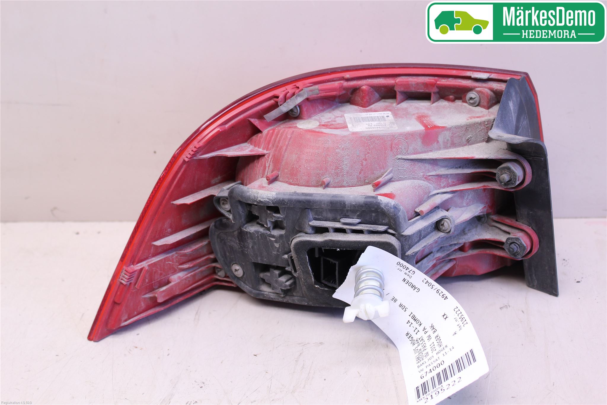 Volkswagen VW PASSAT 11-14 Baklykt Høyre