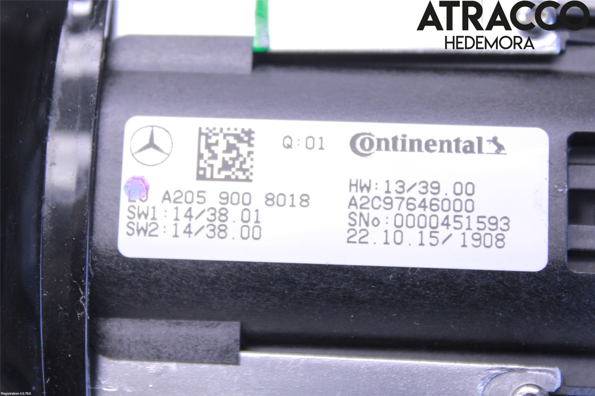Mercedes-Benz MB C-KLASS (W205) 14-21 Bryter Cruisekontroll