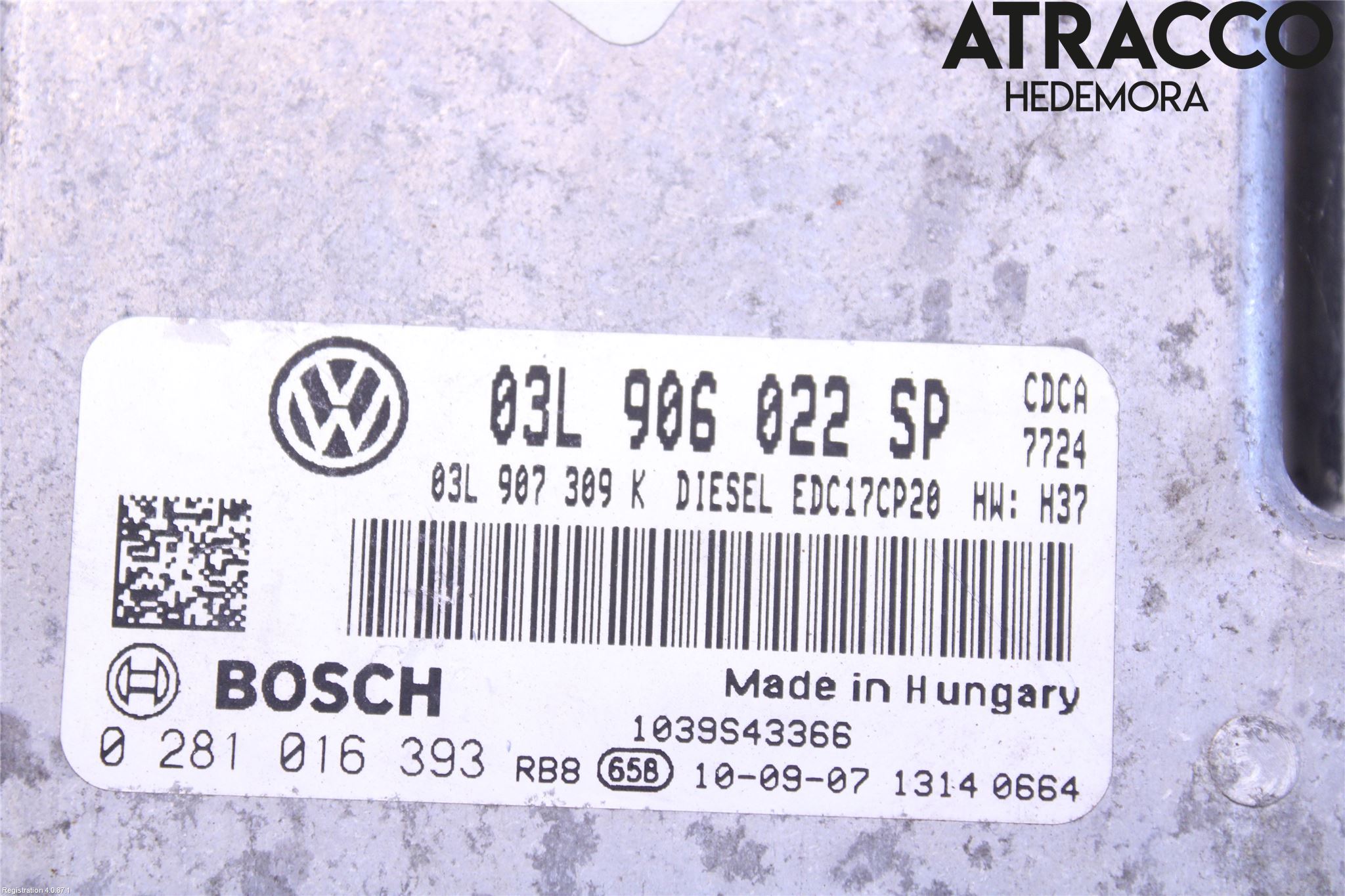 Volkswagen VW AMAROK 2H 10-22 Styreenhet Dieselpumpe