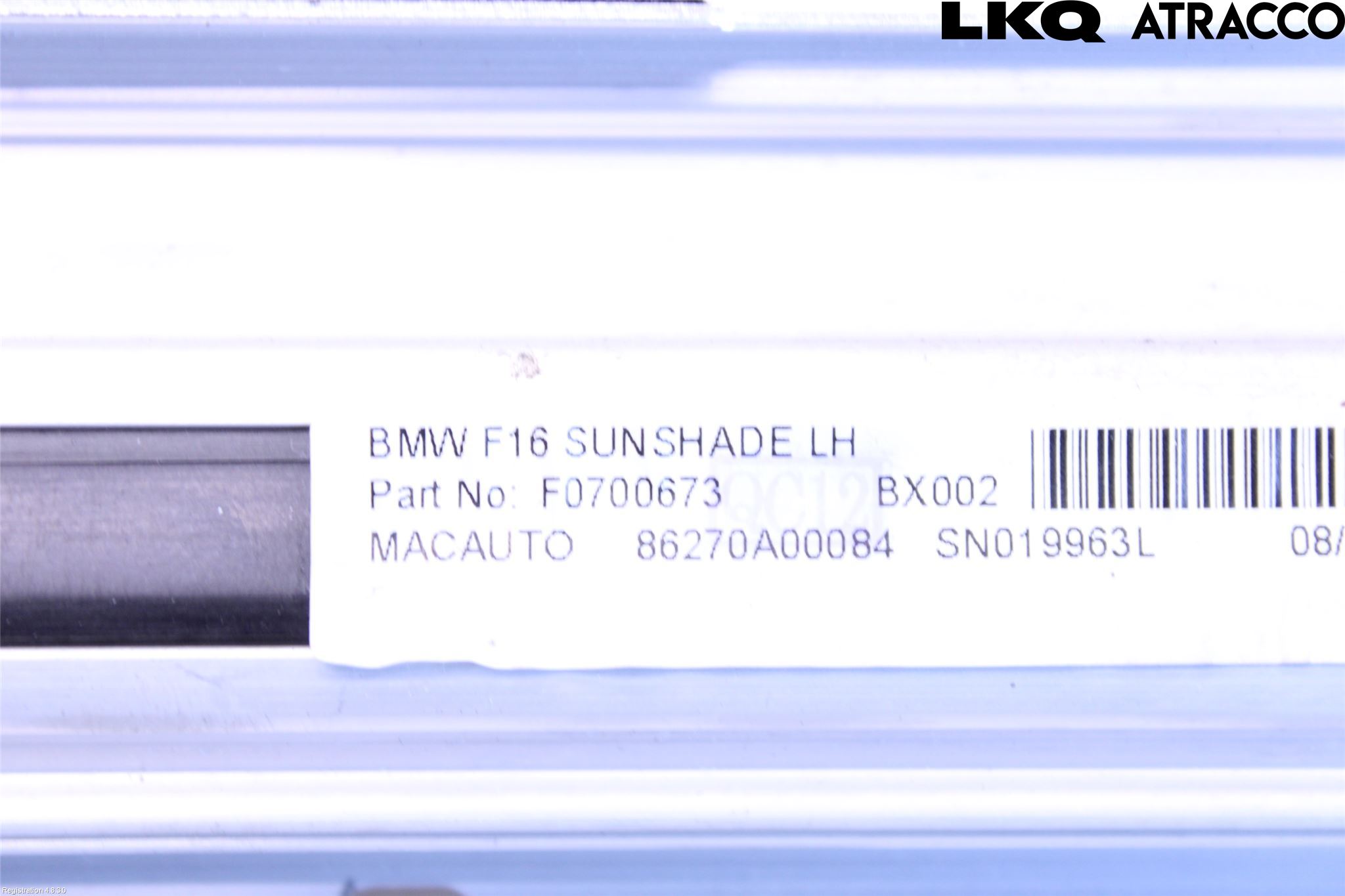BMW X6 F16 14-19 Innr Innsyn Beskytelse Stv
