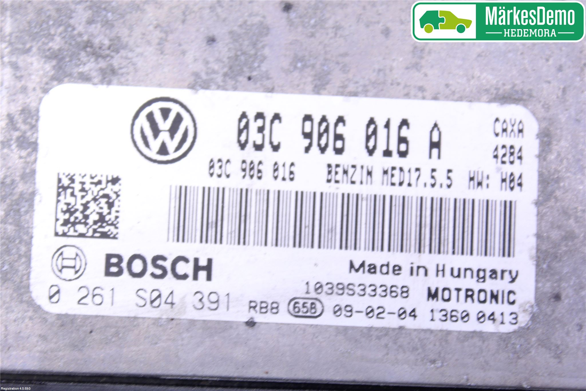 Volkswagen VW GOLF PLUS/CROSS GOLF 04-14 Styreenhet Innsprøytning