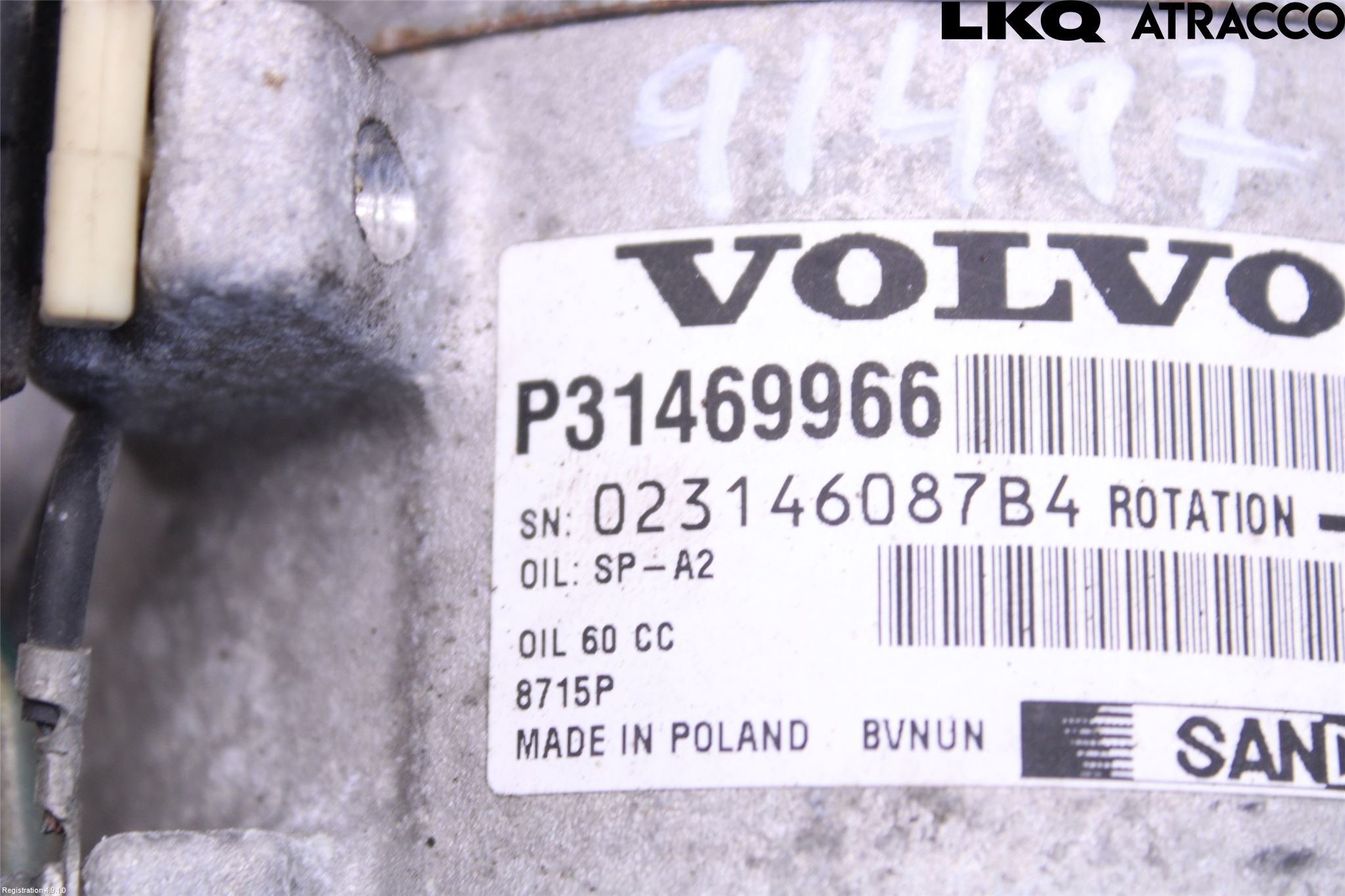 Volvo V90 17->> Varme Ac Kompressor