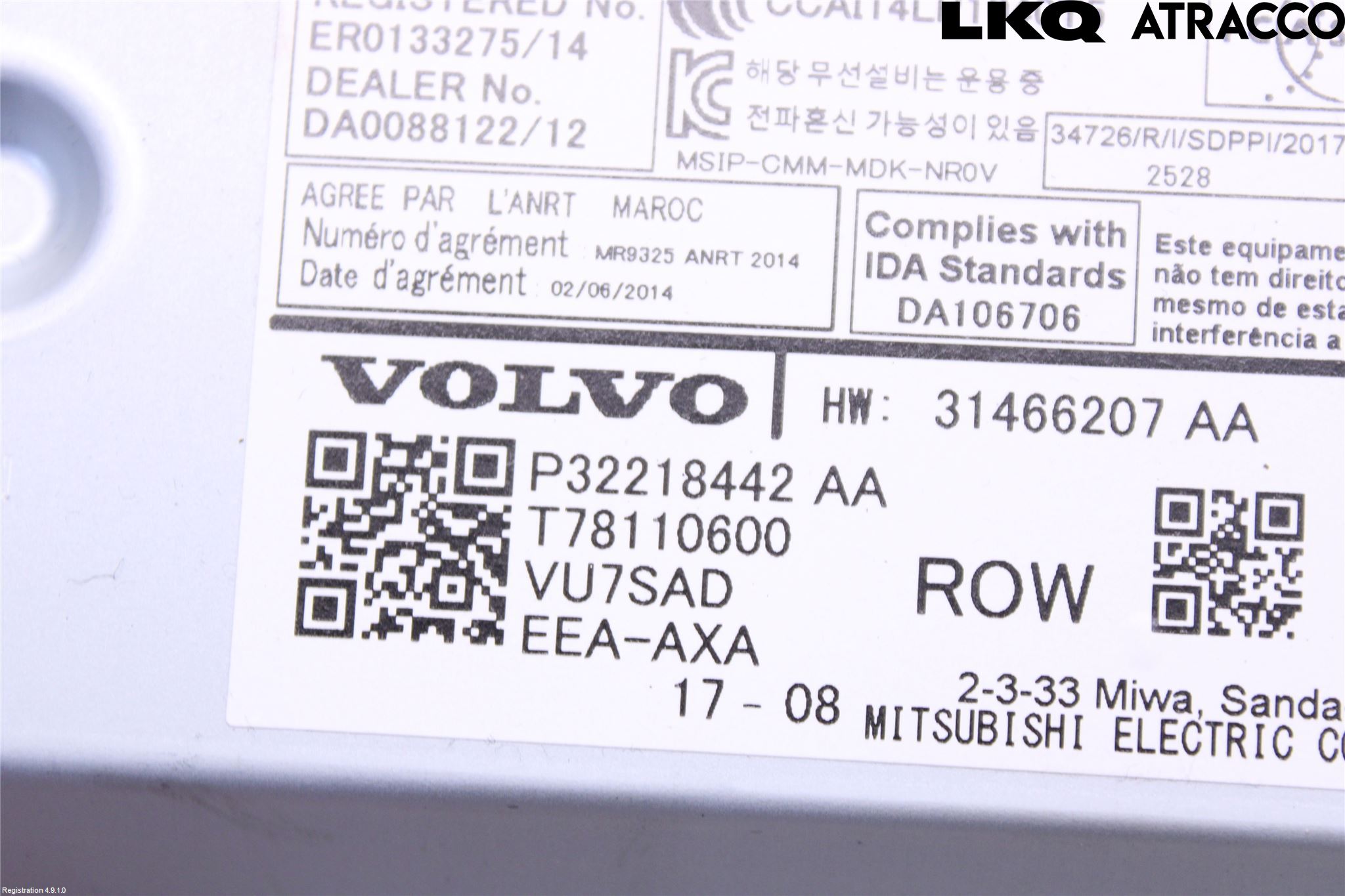 Volvo V90 17->> Stereo Radio Med Cd