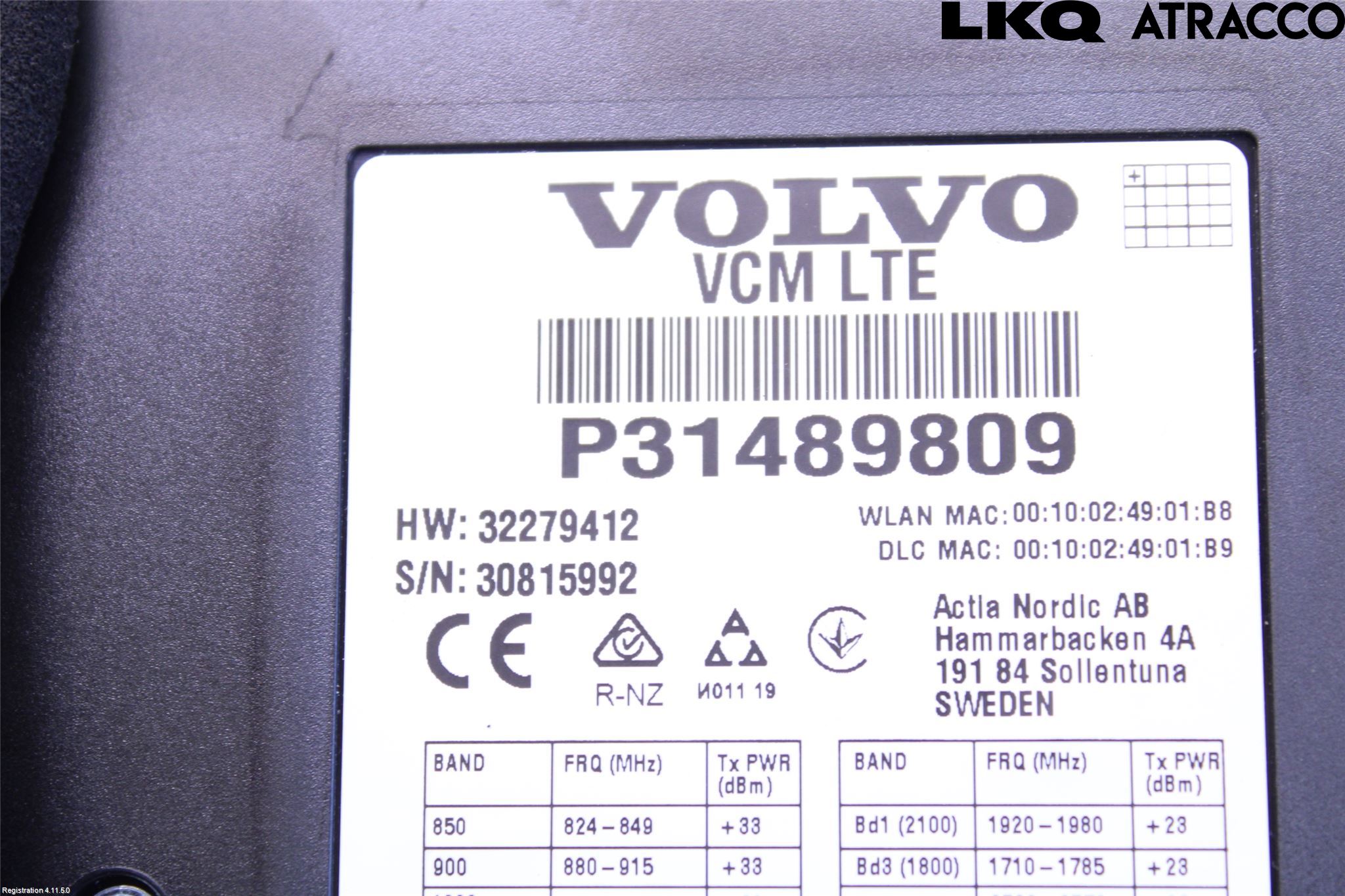 Volvo XC60 18- Styreenhet Øvrig