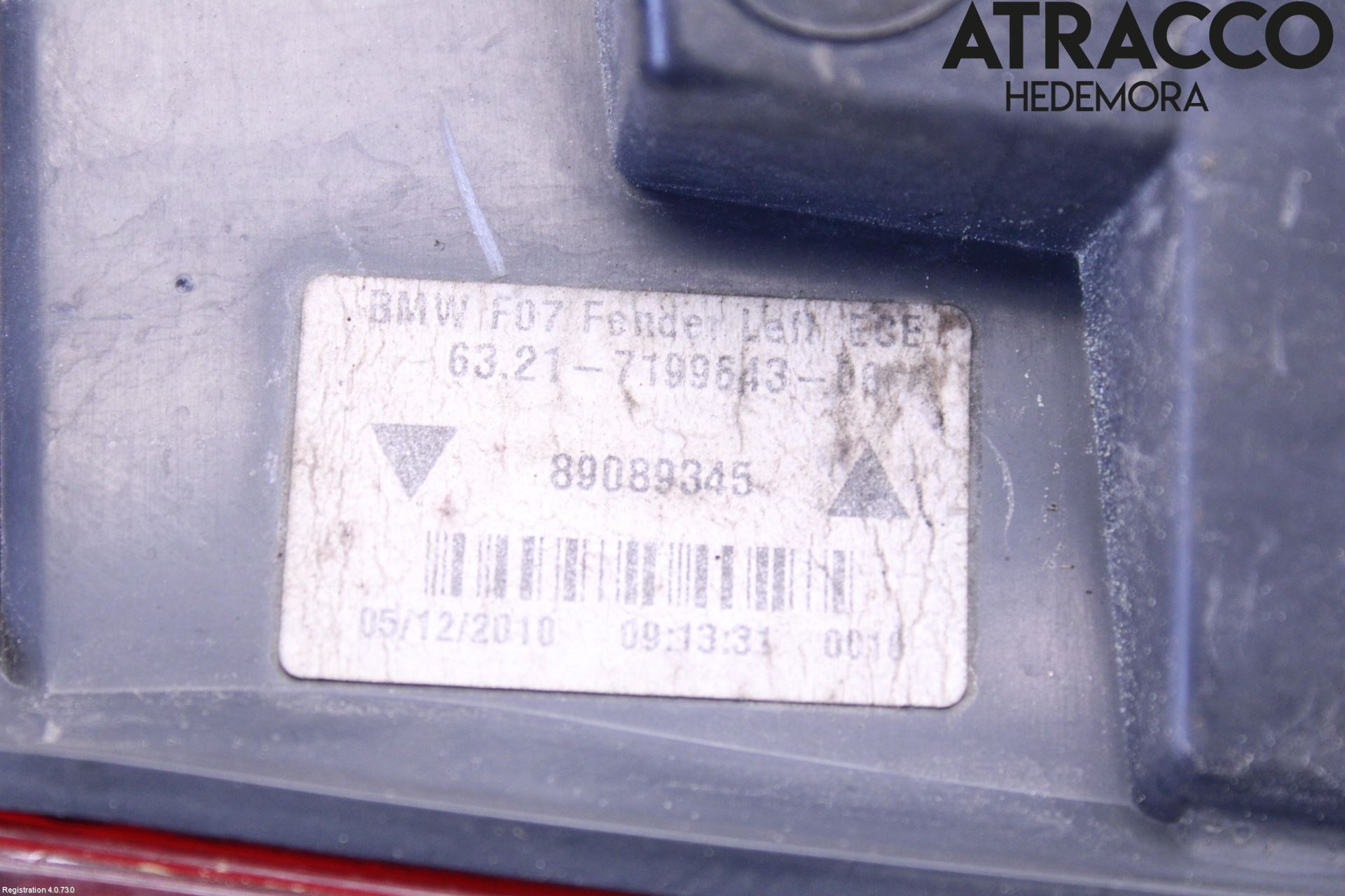 BMW 5 F10/F11/F18 09-17 Baklykt Venstre