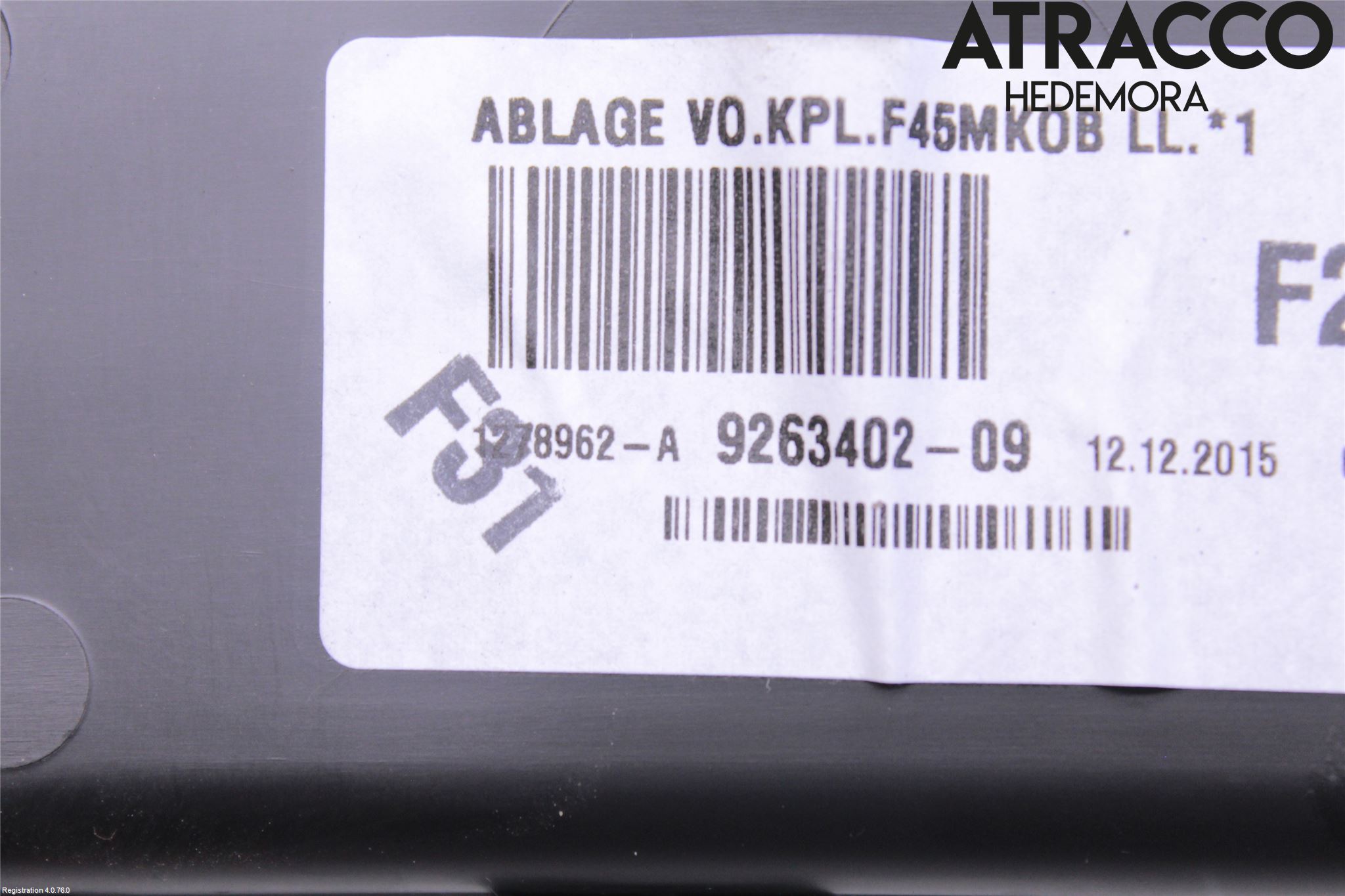 BMW 2 F45 Active Tourer 14-21 Innr Oppbevaringsrom