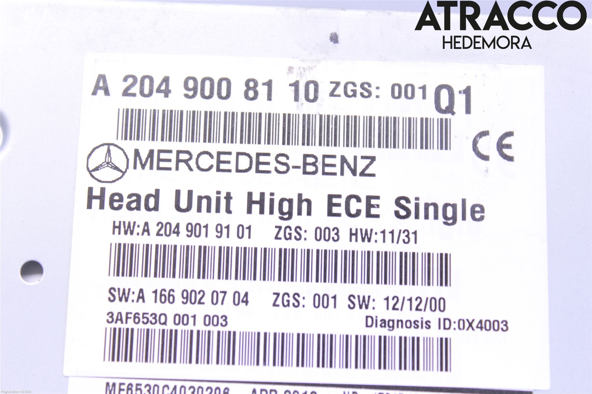 Mercedes-Benz MB GLK-KLASS (X204) 08-16 Stereo Radio Med Cd