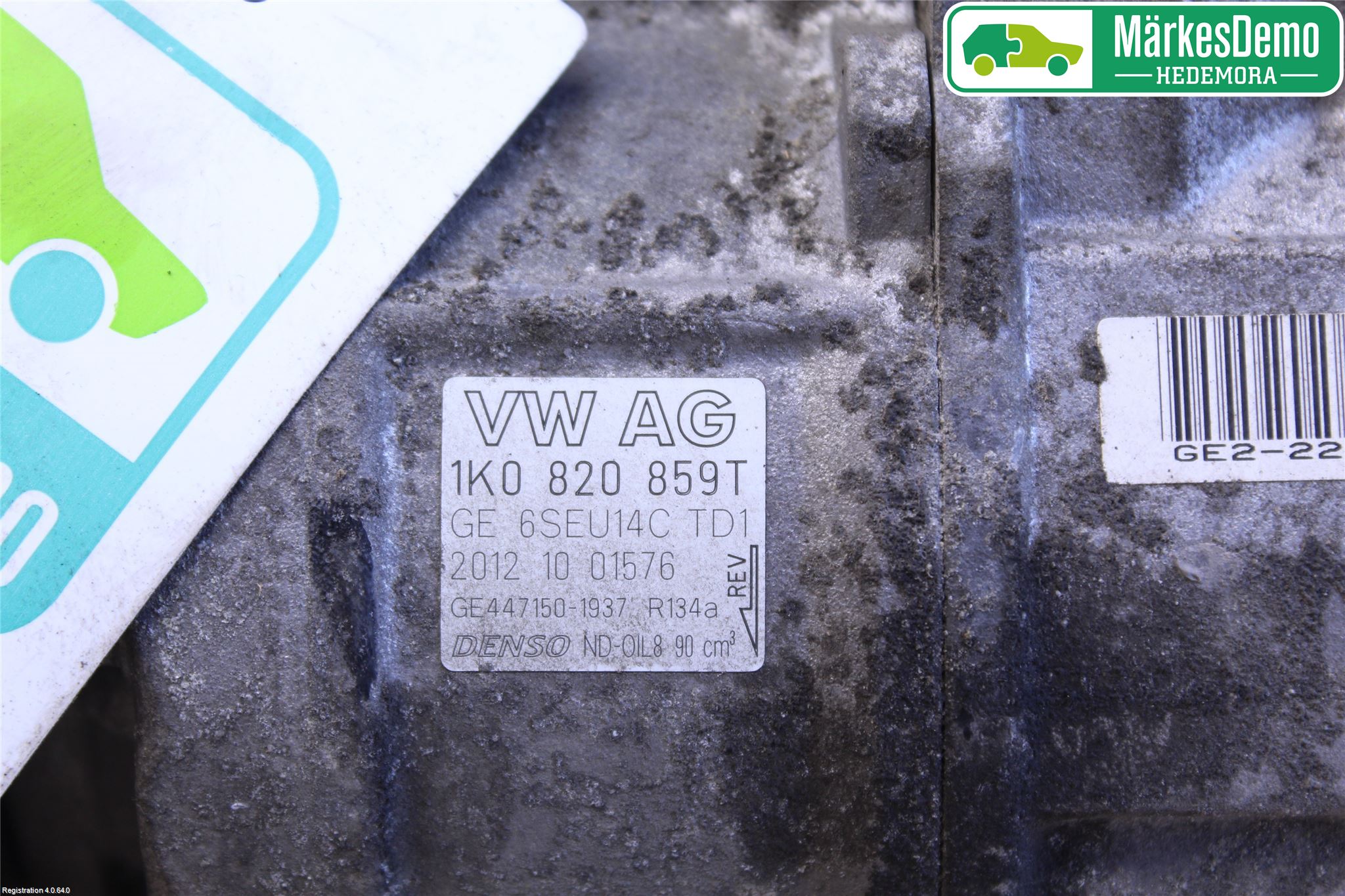 Volkswagen VW POLO 10-17 Varme Ac Kompressor