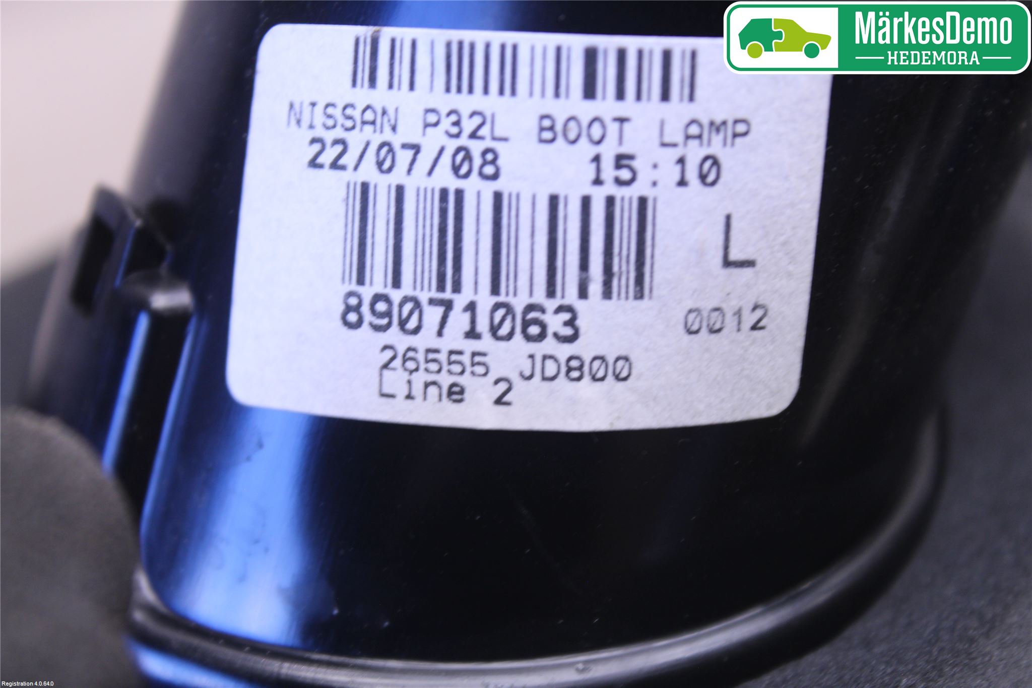 Nissan QASHQAI   07-10 Baklykt Venstre  På Luke(Indre