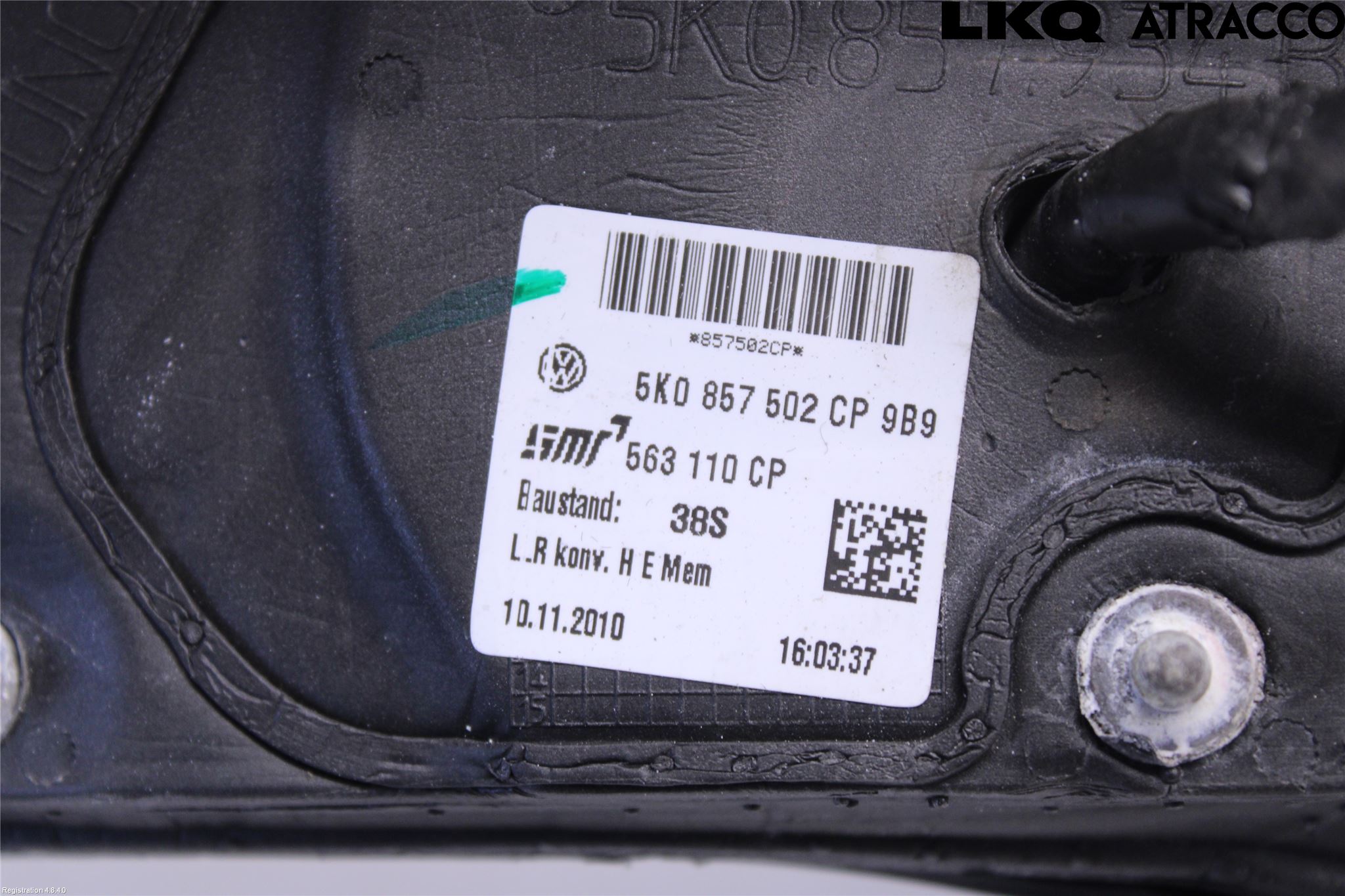 Volkswagen VW GOLF VI 09-13 Speil H M-El Justering