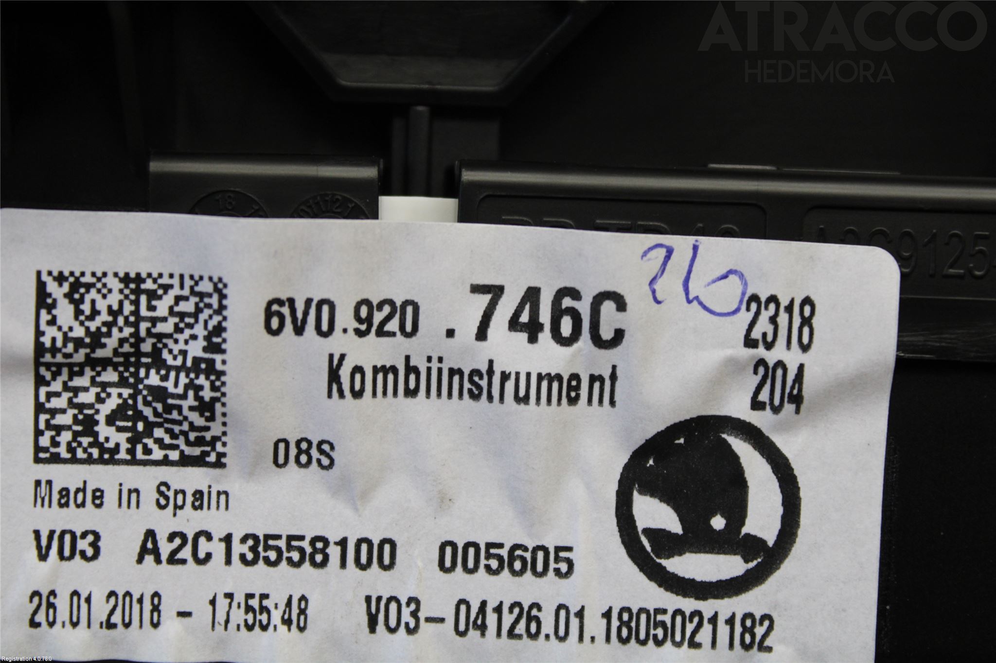 Skoda FABIA 15-21 Instr Kombinert