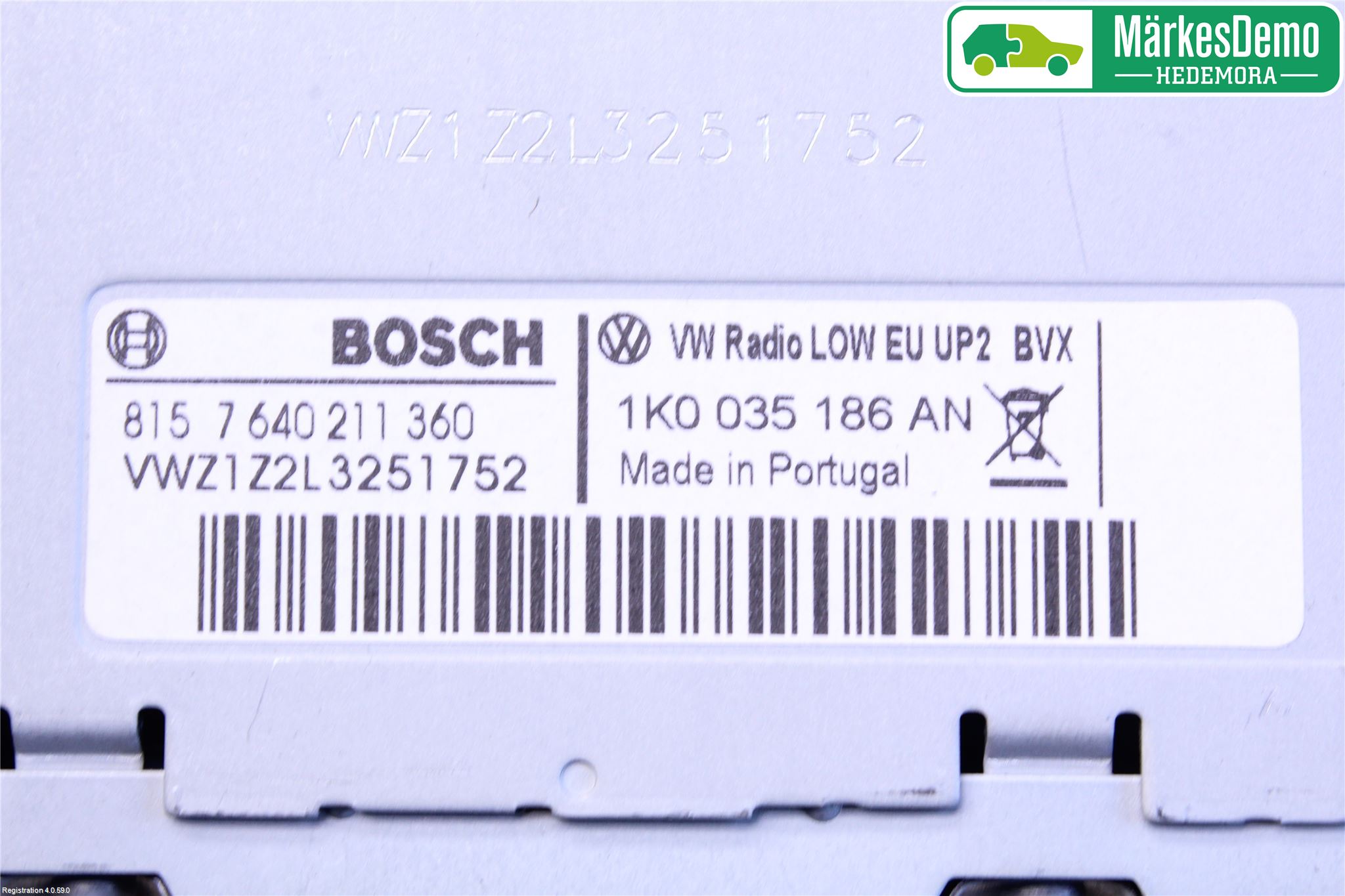 Volkswagen VW CADDY 11-15 Stereo Radio Med Cd
