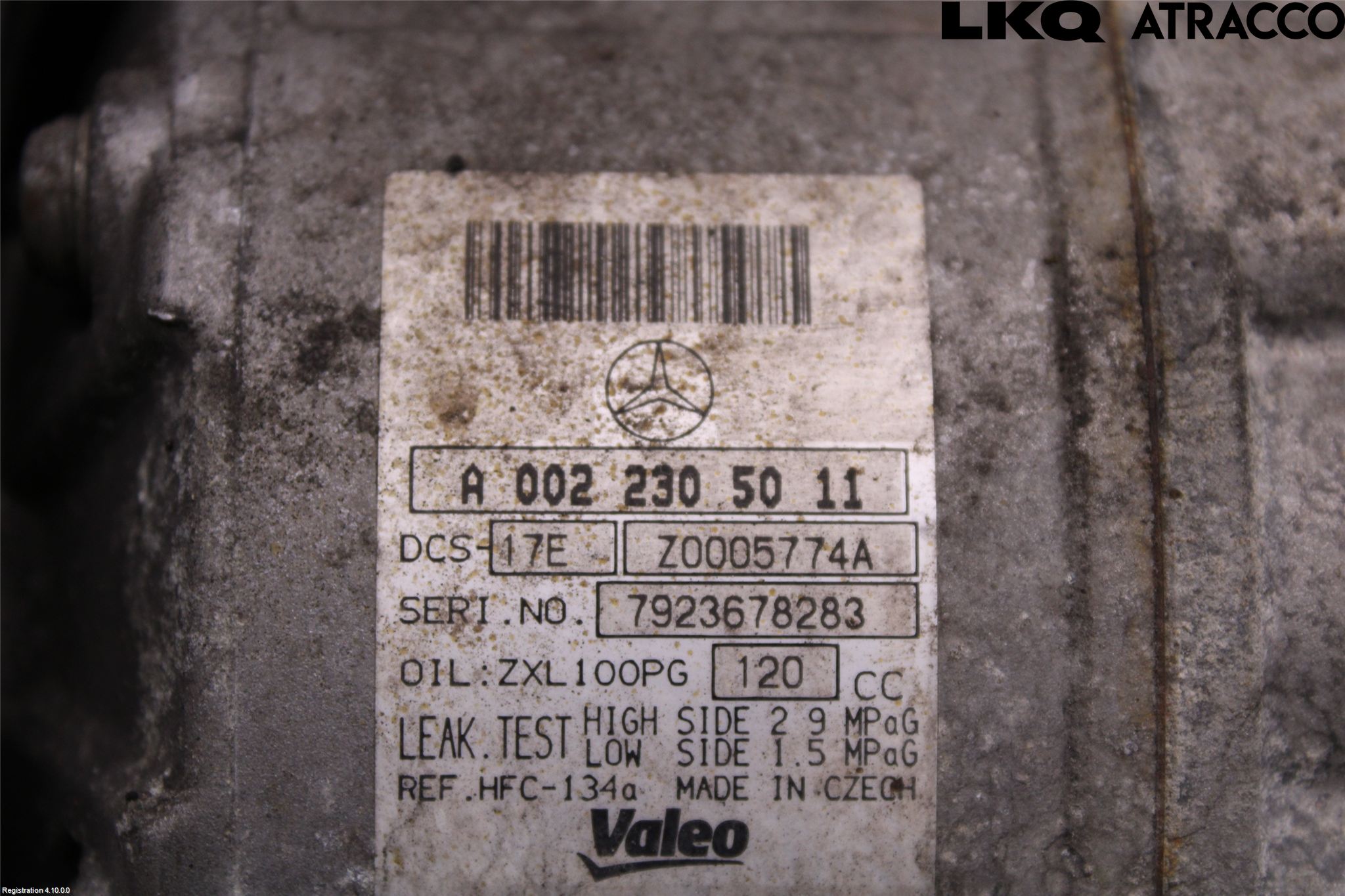 Mercedes-Benz MB C-KLASS (W204) 07-15 Varme Ac Kompressor