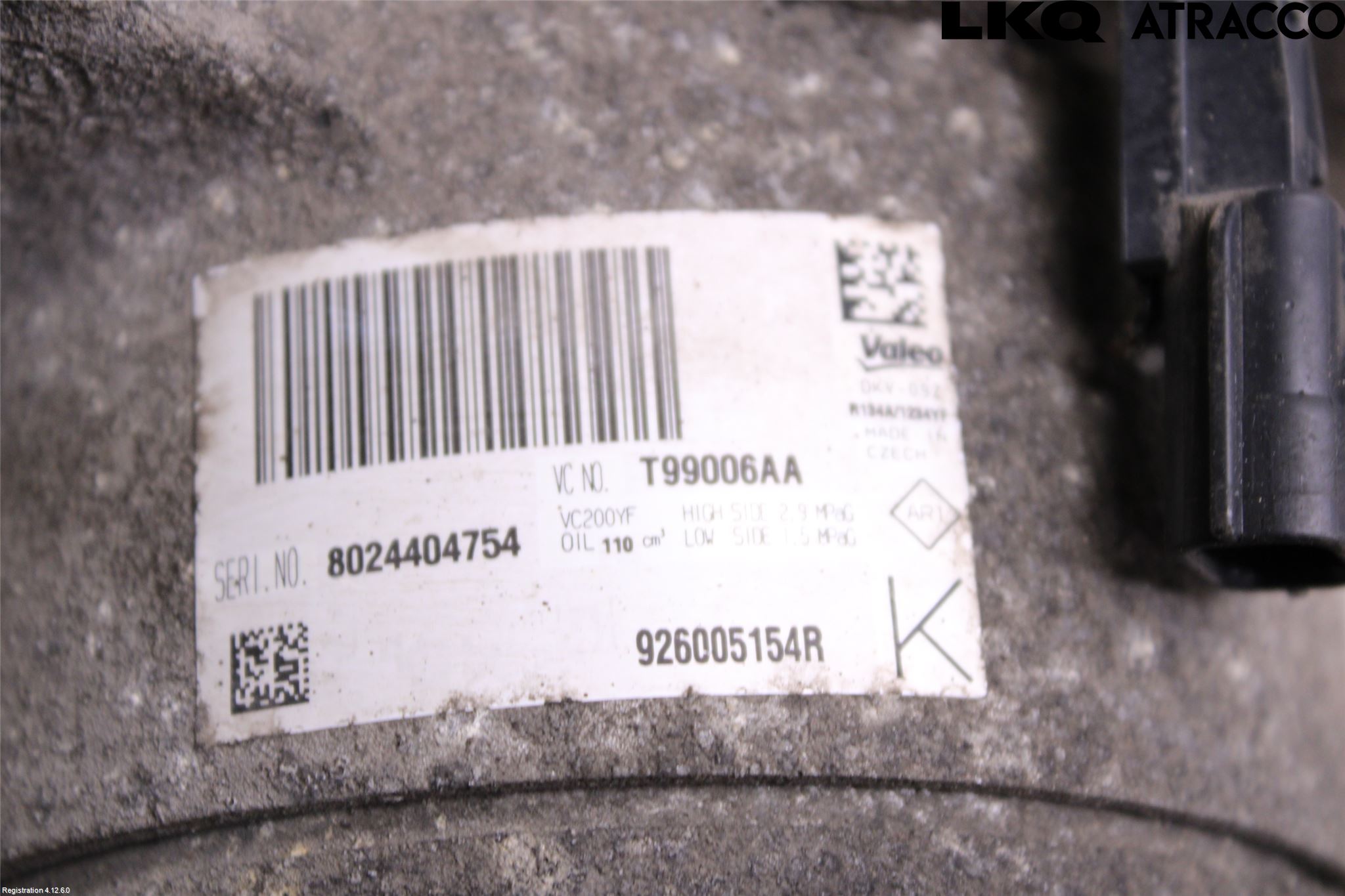 Dacia DUSTER 10-17 Varme Ac Kompressor