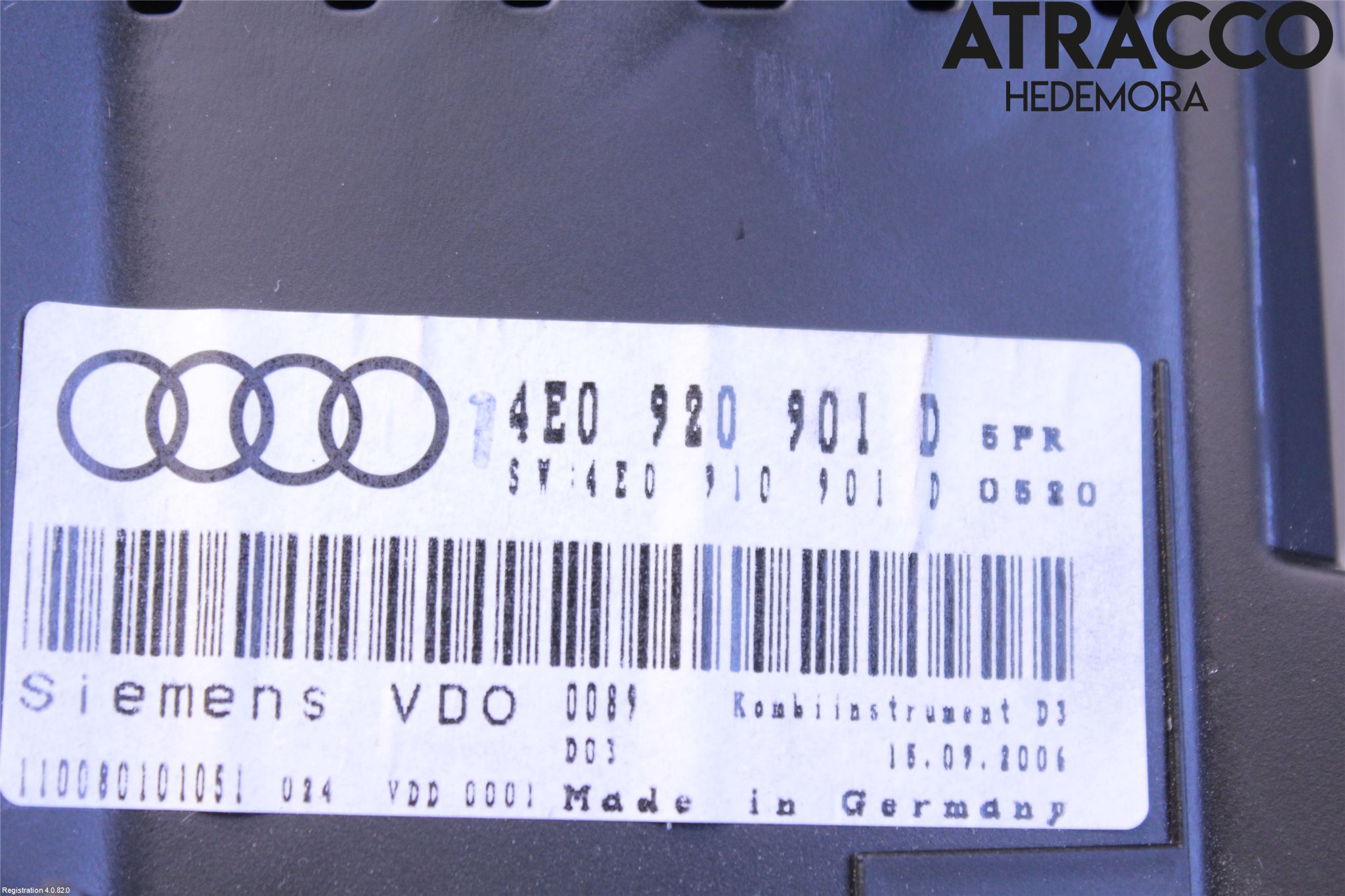 Audi A8/S8 4E  02-09 Instr Kombinert