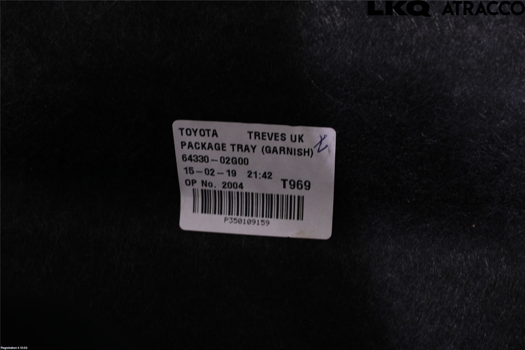 Toyota COROLLA 19- Innr Hattehylle