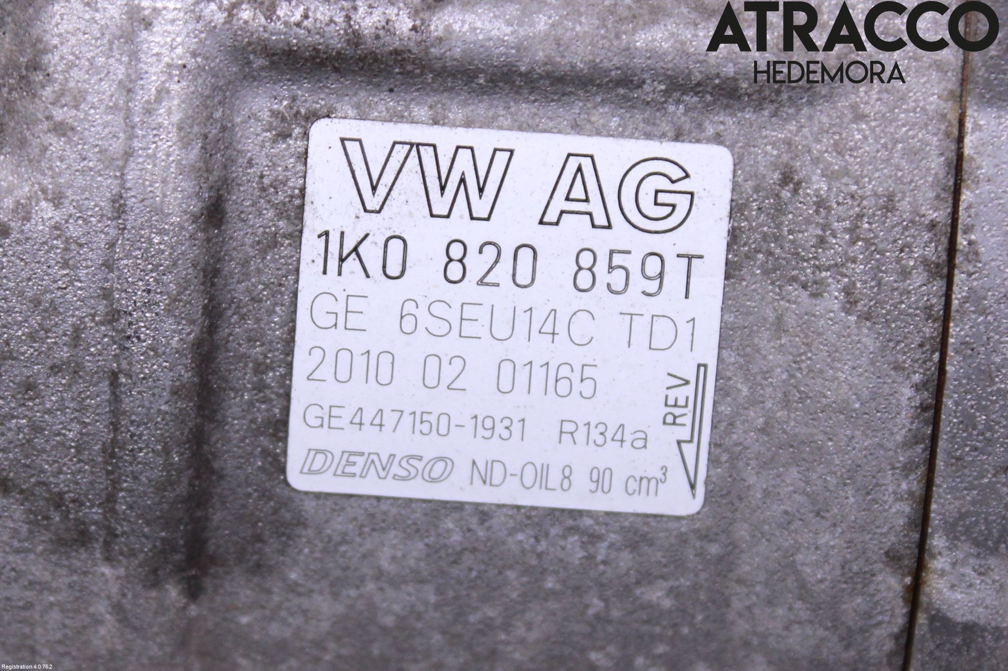 Volkswagen VW GOLF VI 09-13 Varme Ac Kompressor