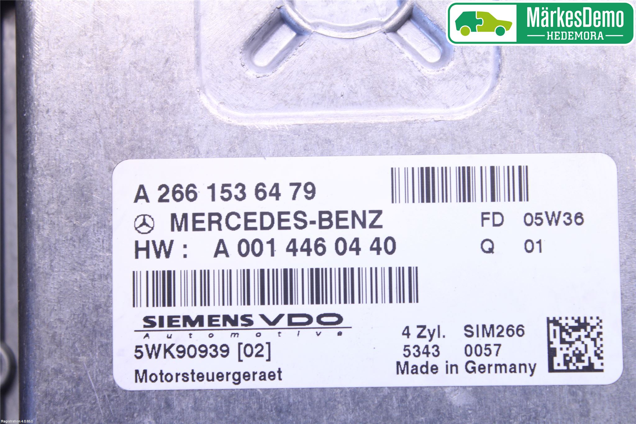 Mercedes-Benz MB B-KLASS (W245) 05-12 Styreenhet Innsprøytning