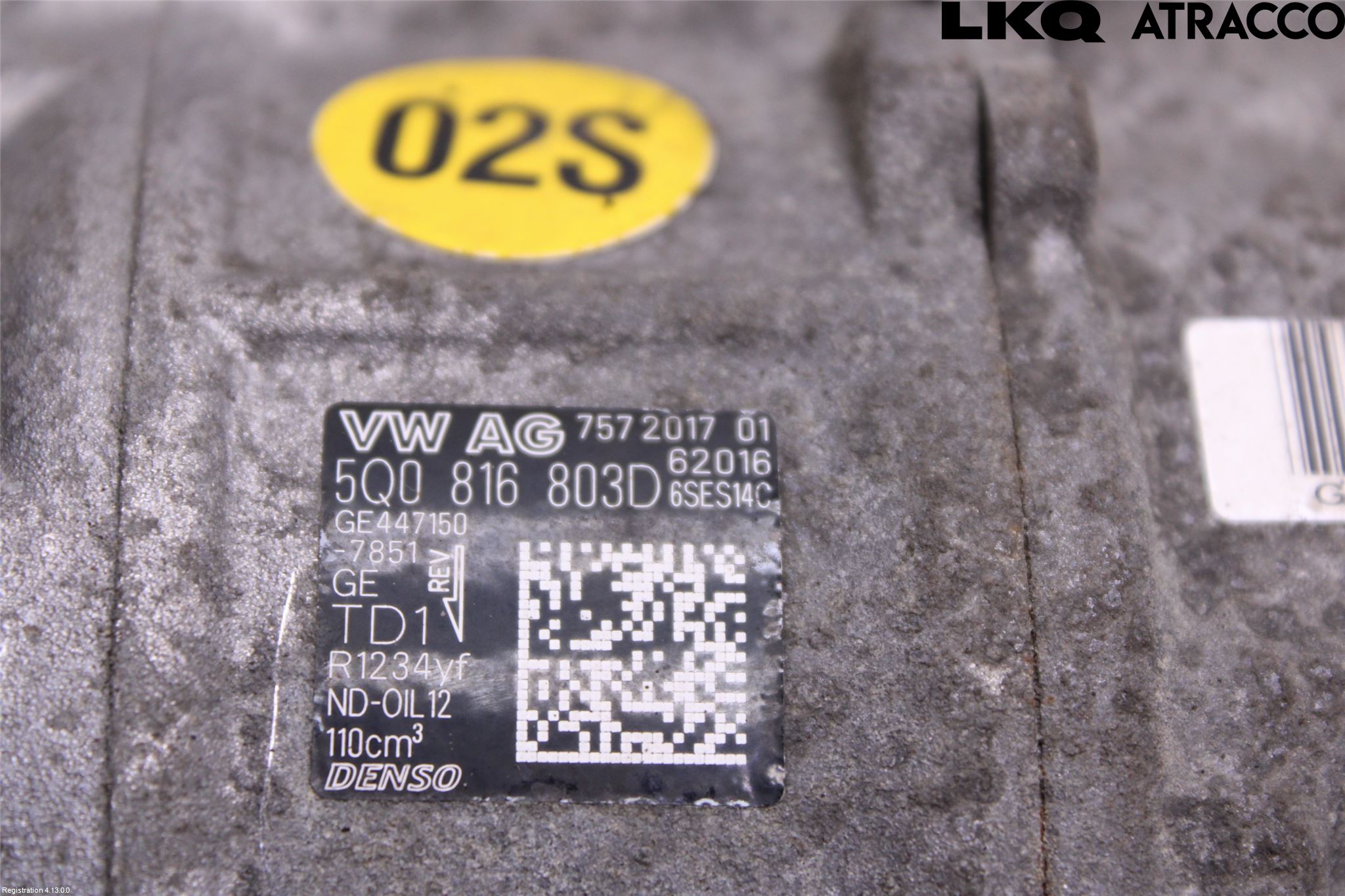 Volkswagen VW GOLF / E-GOLF VII 13-20 Varme Ac Kompressor