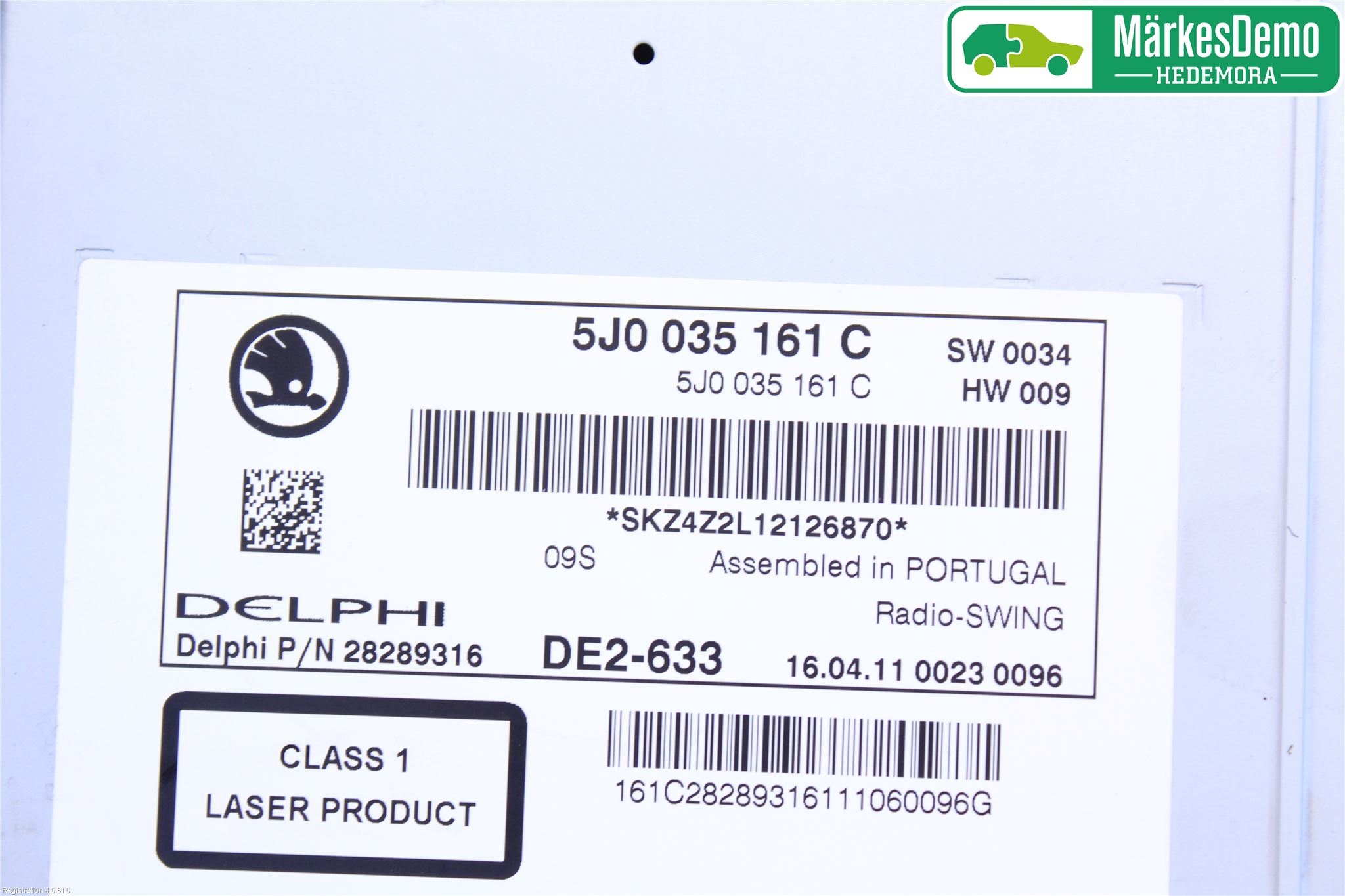 Skoda FABIA 07-14 Stereo Radio Med Cd