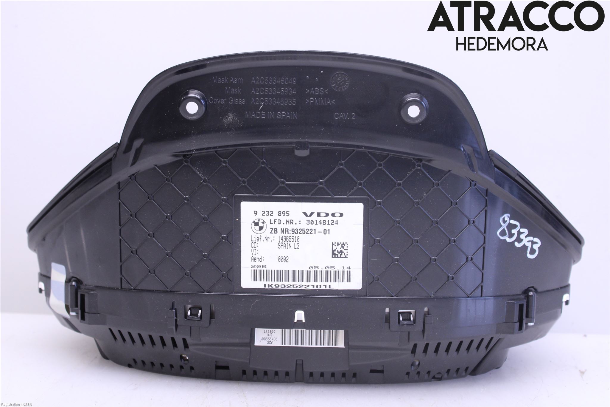 BMW 3 F30/F31/F80 12-19 Instr Kombinert