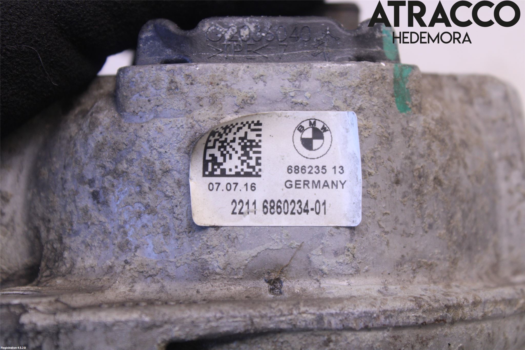 BMW 5 F10/F11/F18 09-17 Motor Feste Stål-Alu