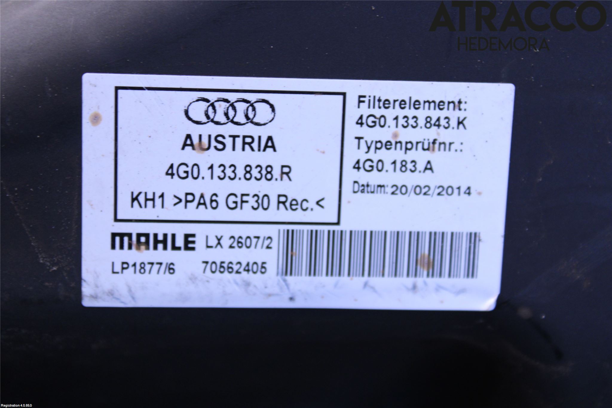Audi A6/S6 4G 11-18 Luftfilter Boks