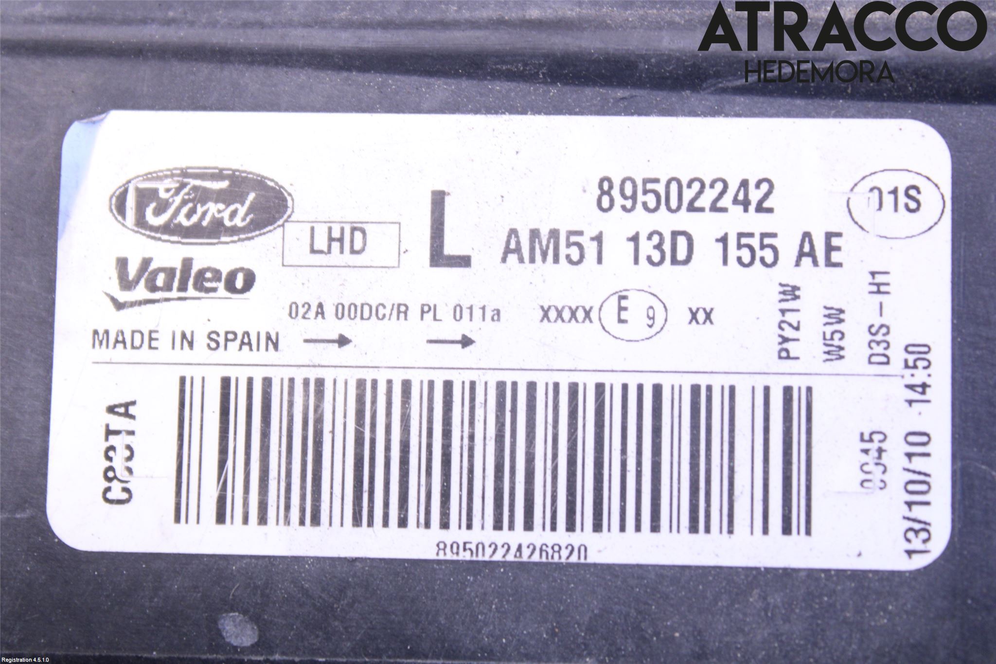 Ford GRAND C-MAX  11-14 Frontlykt Venstre