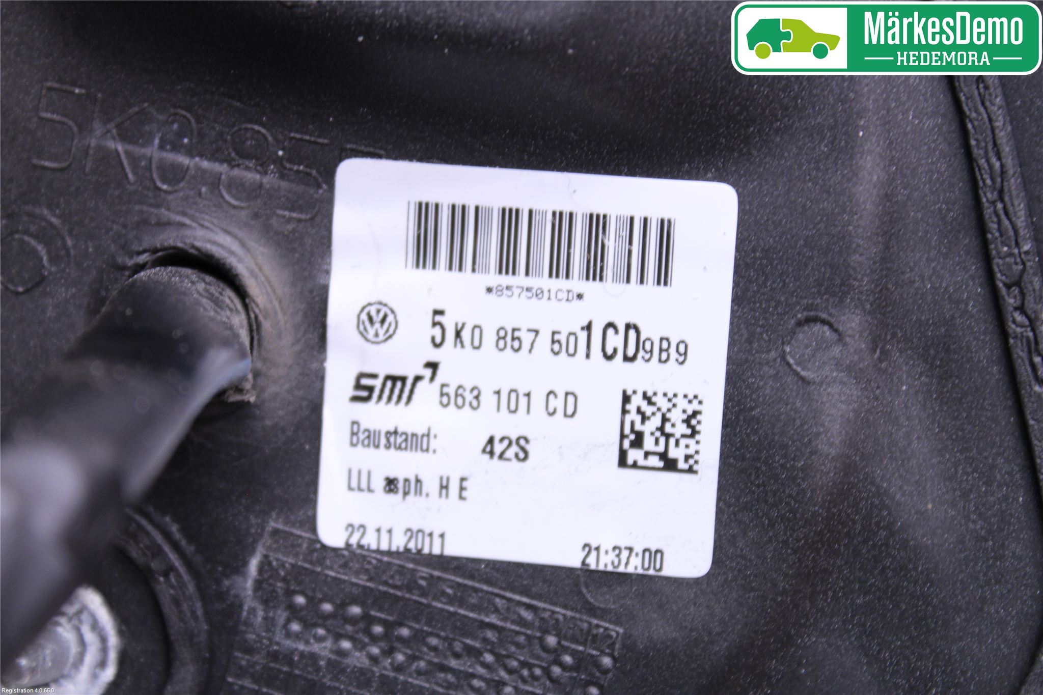 Volkswagen VW GOLF VI 09-13 Speil V M-El Justering
